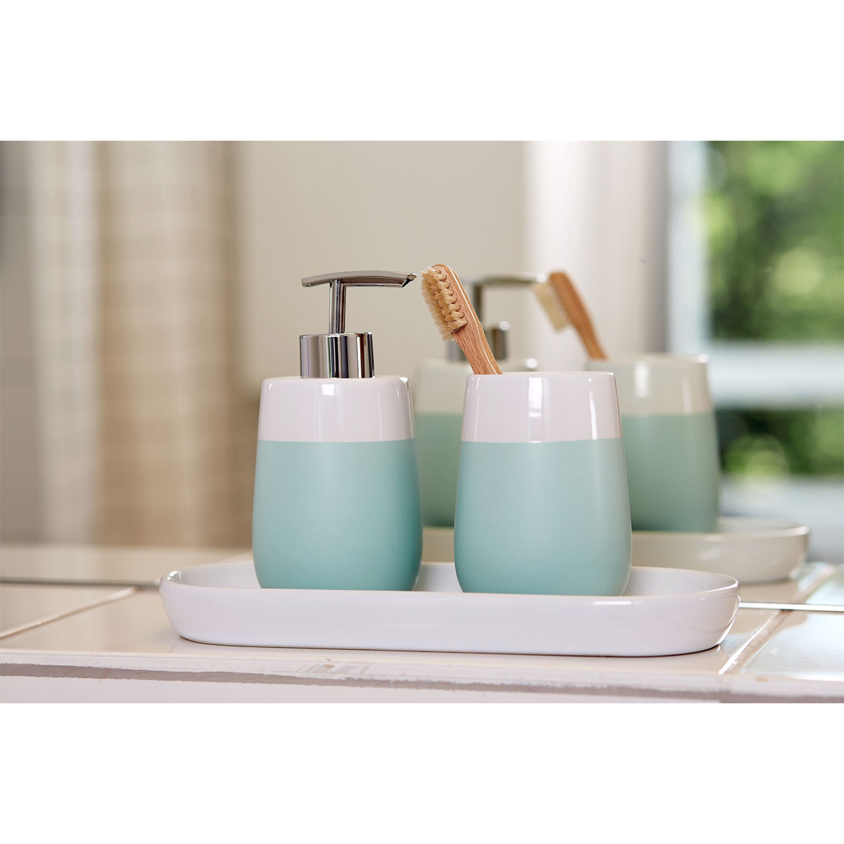 Wenko Seifenspender Malta mint/weiß 290 ml Bild 6