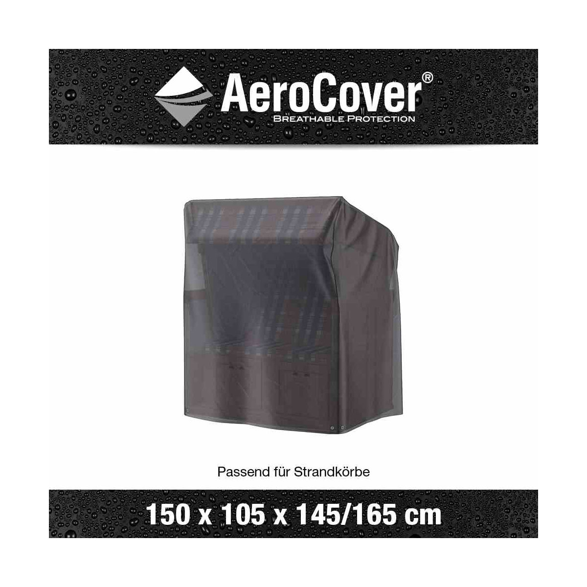 AeroCover Schutzhülle für Strandkörbe 150 x 105 x 165/145 cm anthrazit Bild 3