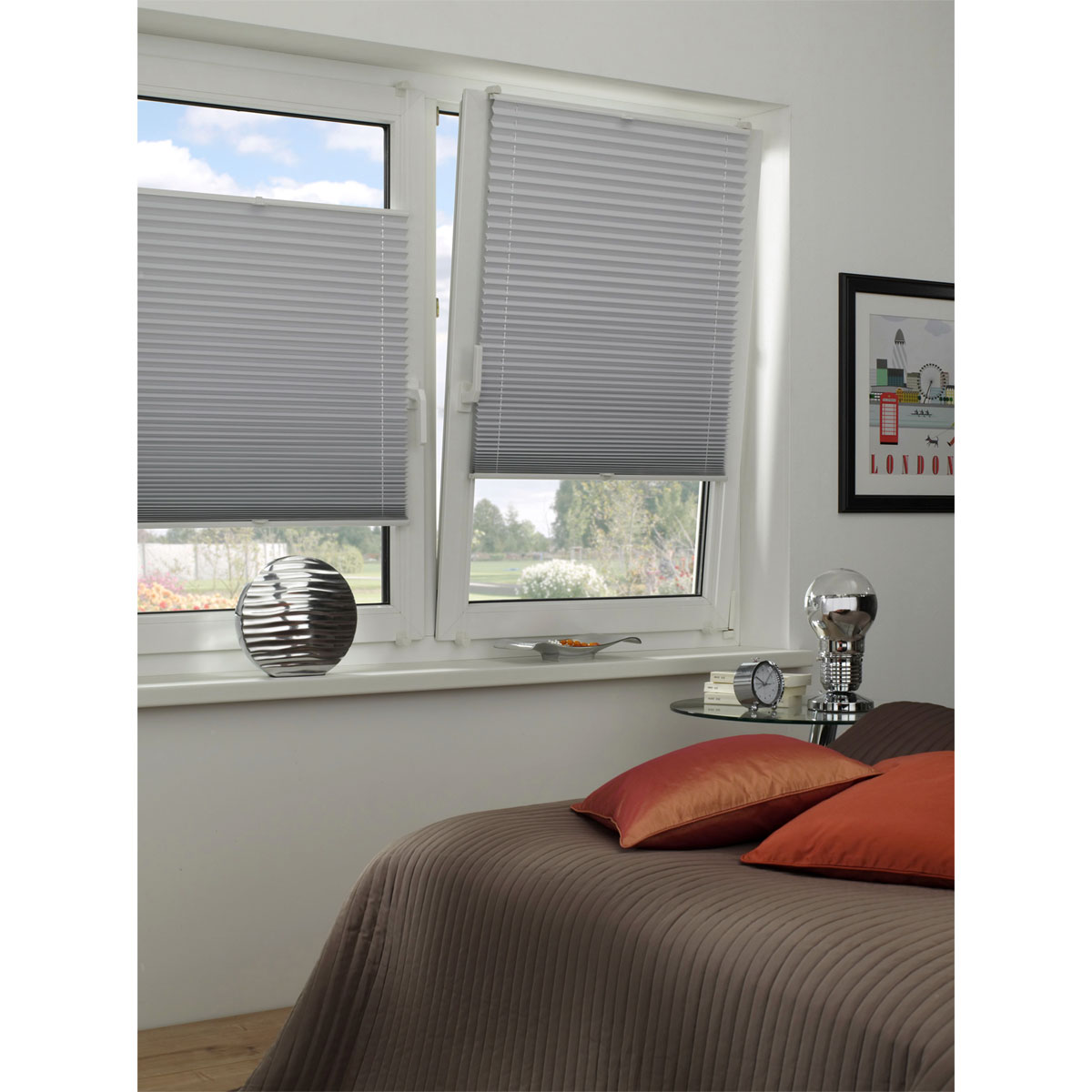 Gardinia Thermo-Plissee EasyFix weiß 70 x 130 cm Bild 4