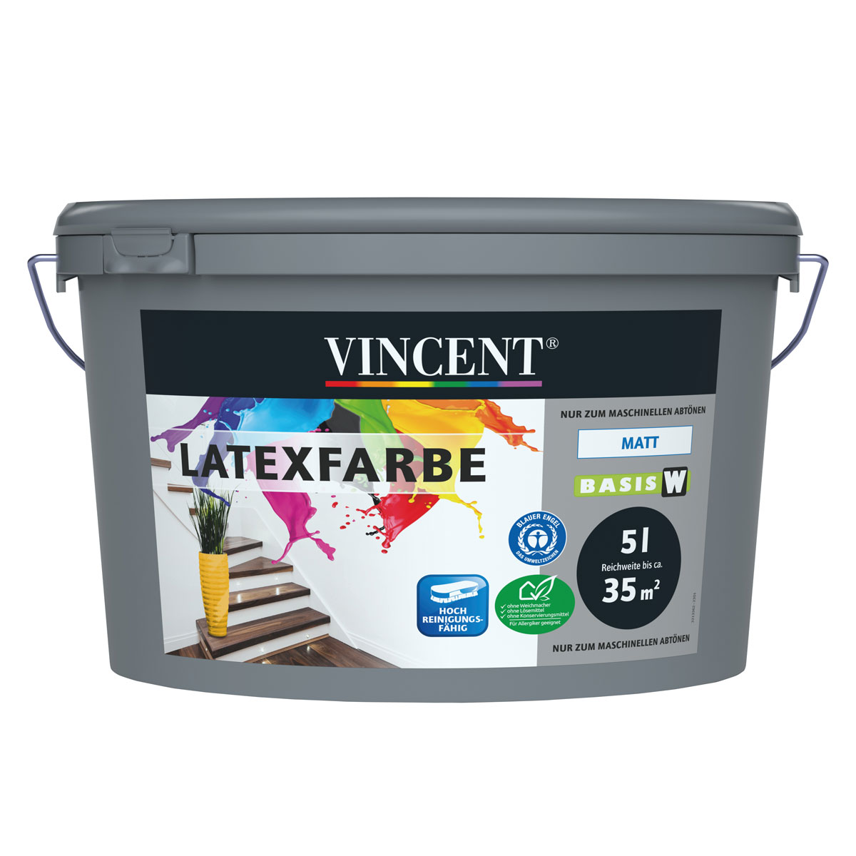 Vincent  Wandfarbe Latexfarbe Mix It matt 5 L