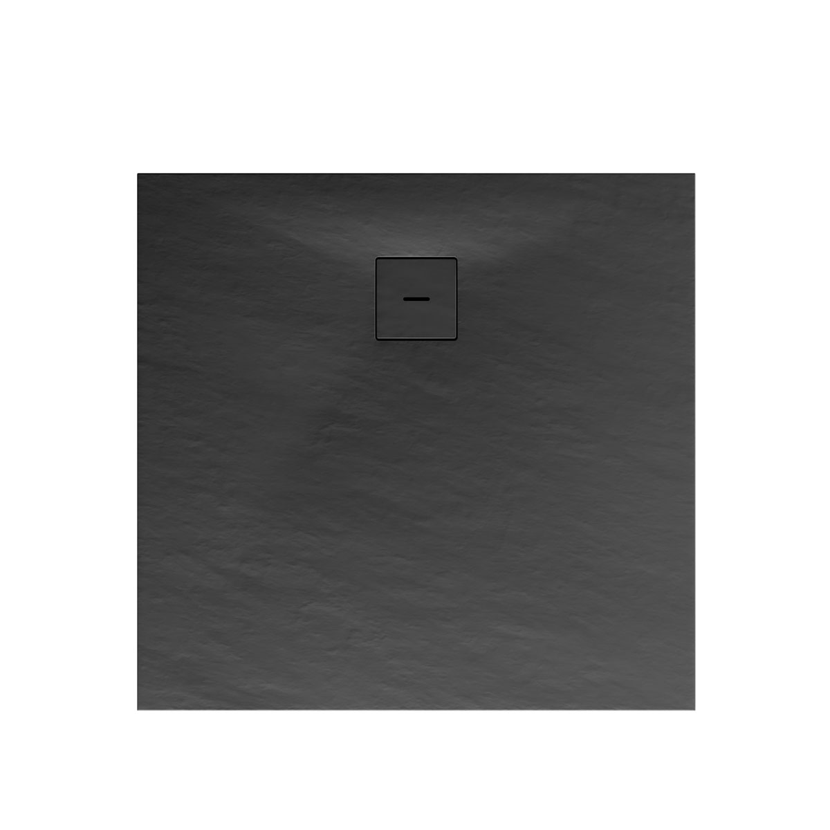 Schulte Eck-Duschwanne Mineralguss Quadrat 100xx4 x 100 cm Steinstruktur anthrazit Bild 2