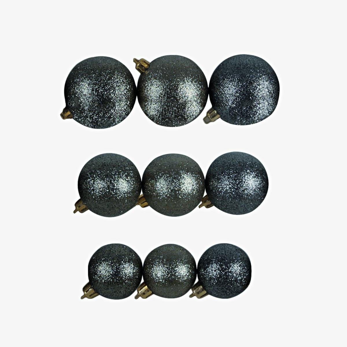 Kunststoff-Glimmerkugeln grau/champagner/hellgold