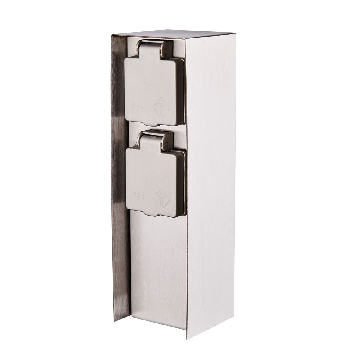 Steckdosensäule ORIO 2fach IP44 Eisen-gebürstet Bild 2