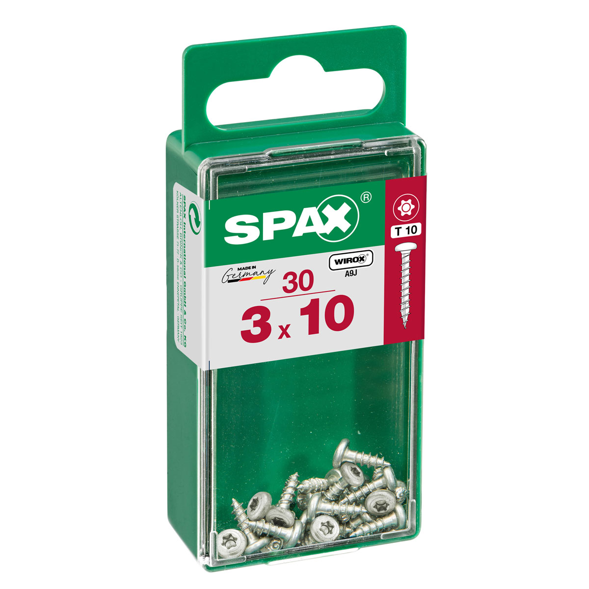 Spax Universalschraube WIROX Rundkopf 3 x 10 mm Torx 30 Stück