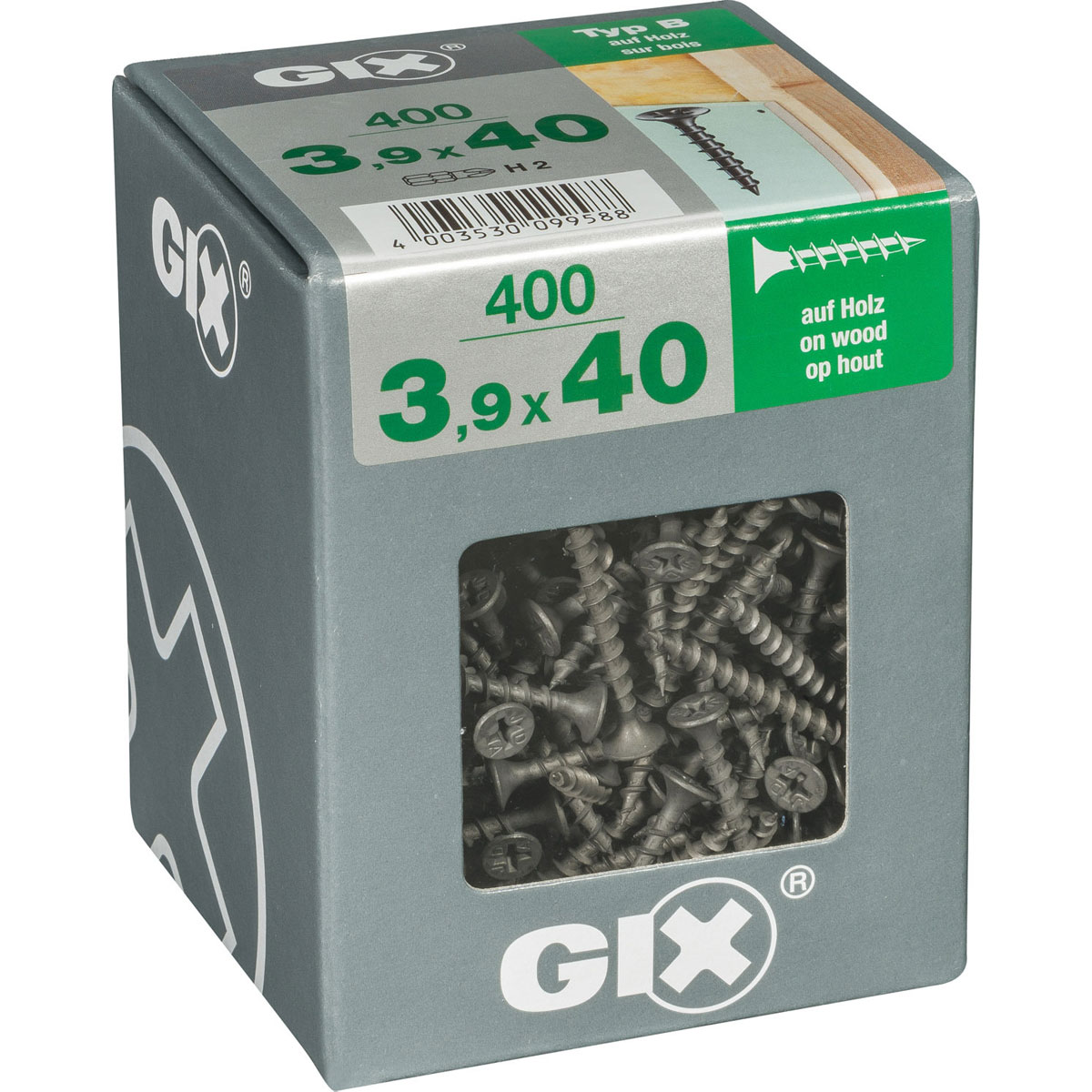 Gix Schnellbauschraube B Trompetenkopf 3,9 x 40 mm 400 Stück Gix Schnellbauschraube B Trompetenkopf 3,9 x 40 mm 400 Stück