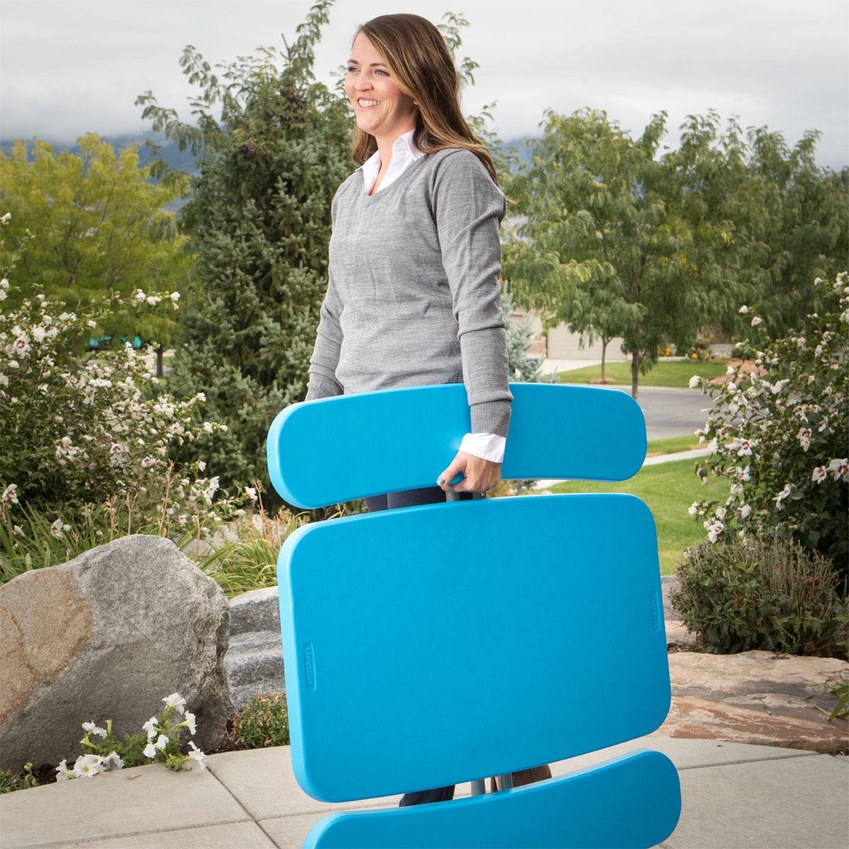 Lifetime Tisch für Kinder mit Klappfunktion 90x82,5x53,5cm Blau Bild 3