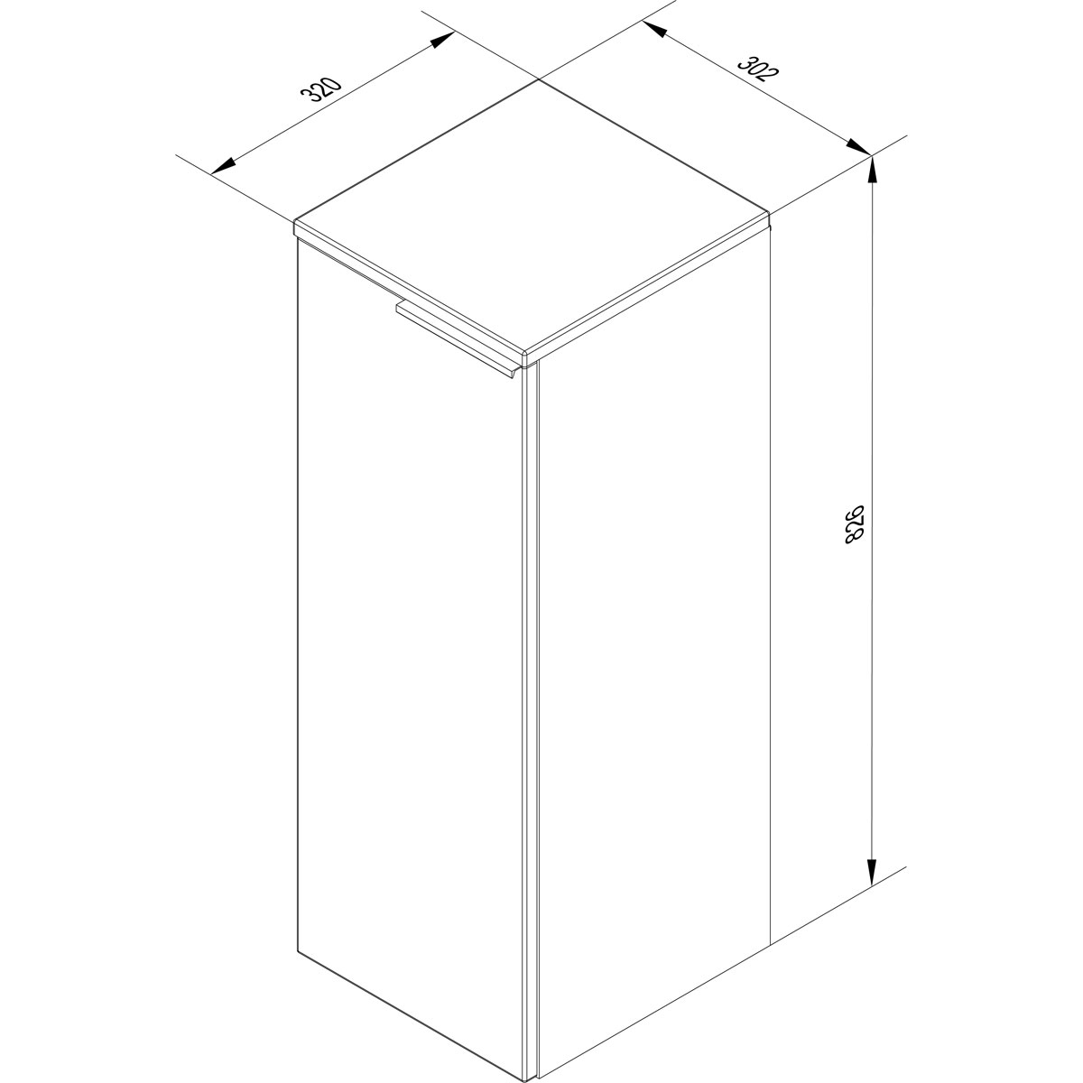 Fackelmann  Midischrank LUNA 302 x 826 x 320 mm anthrazit Bild 8