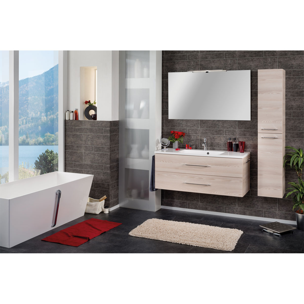 Fackelmann Hochschrank B.clever 30 x 159 x 32 cm Alaska-Esche Bild 3