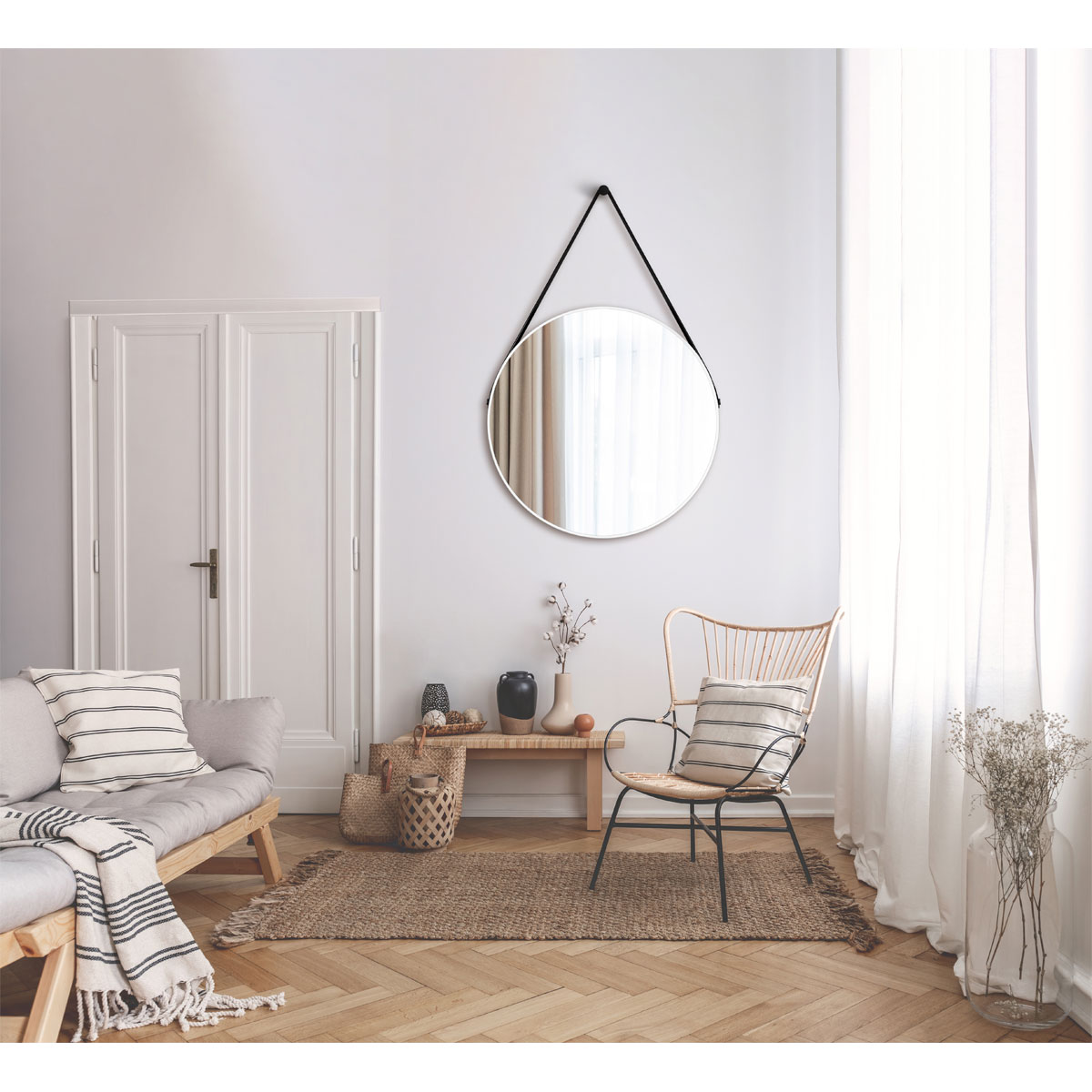 DSK  Design Spiegel Silver Coiffeur White Dm 80 cm Bild 6