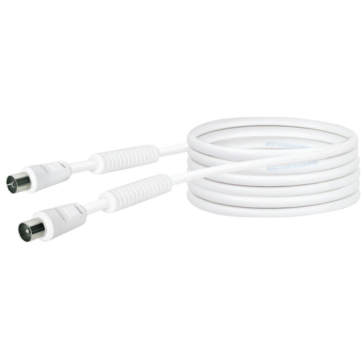 Schwaiger Antennenkabel 90 dB weiß 500 cm