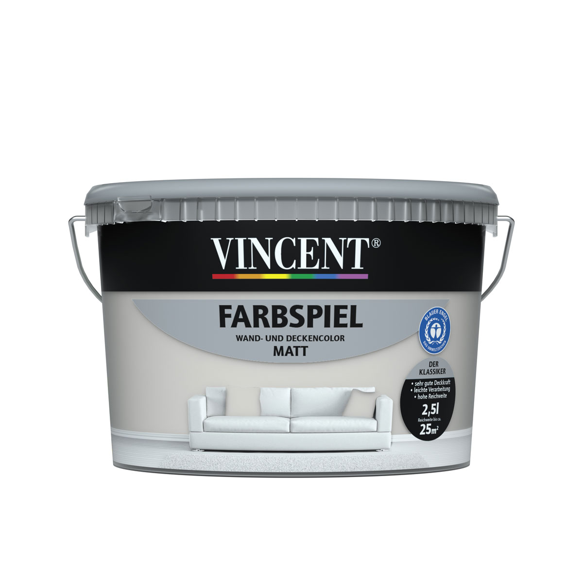 Vincent Wandfarbe Farbspiel "Granit" matt 0,075 L