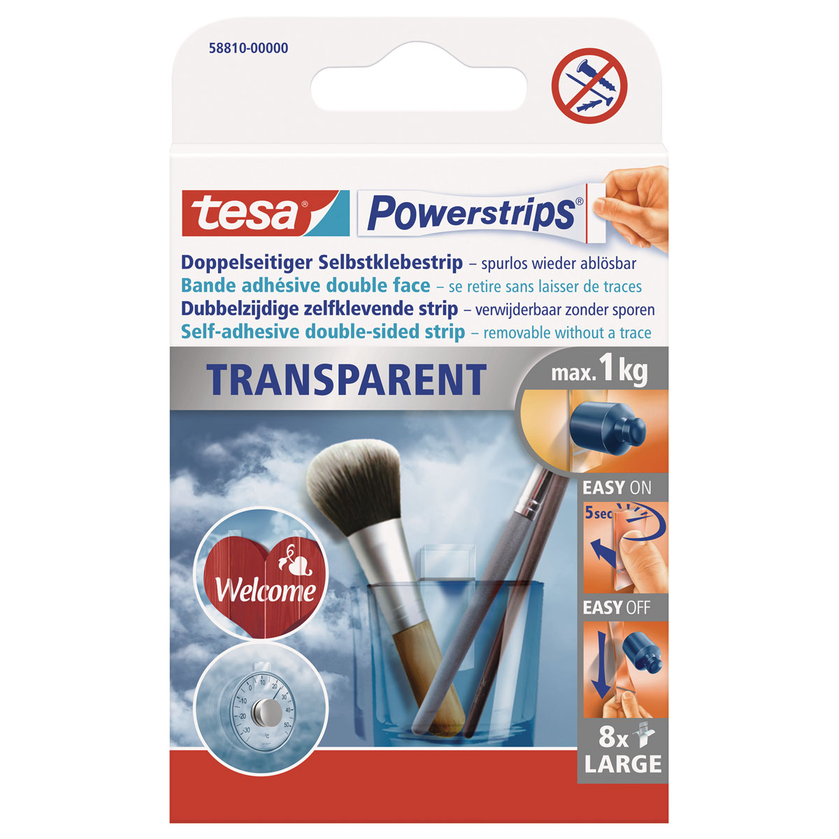 Tesa Powerstrips transparent Strips Bild 1