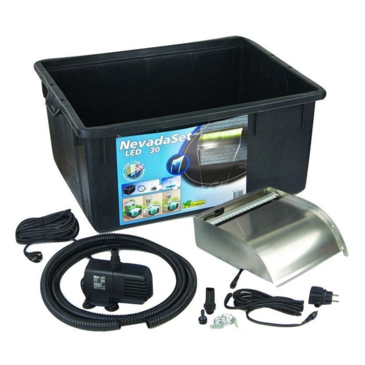 Ubbink Überlauf-Element-Set Nevada inkl Pumpe und LED-Beleuchtung 30 cm Ubbink Überlauf-Element-Set Nevada inkl Pumpe und LED-Beleuchtung 30 cm