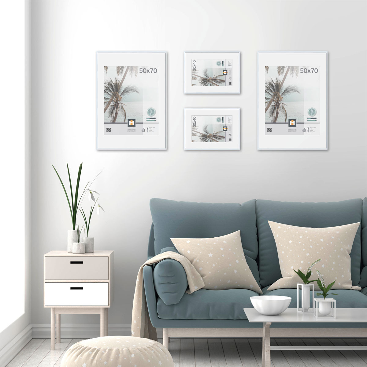 Bilderrahmen Kyoto 50x70 cm weiß Bild 2