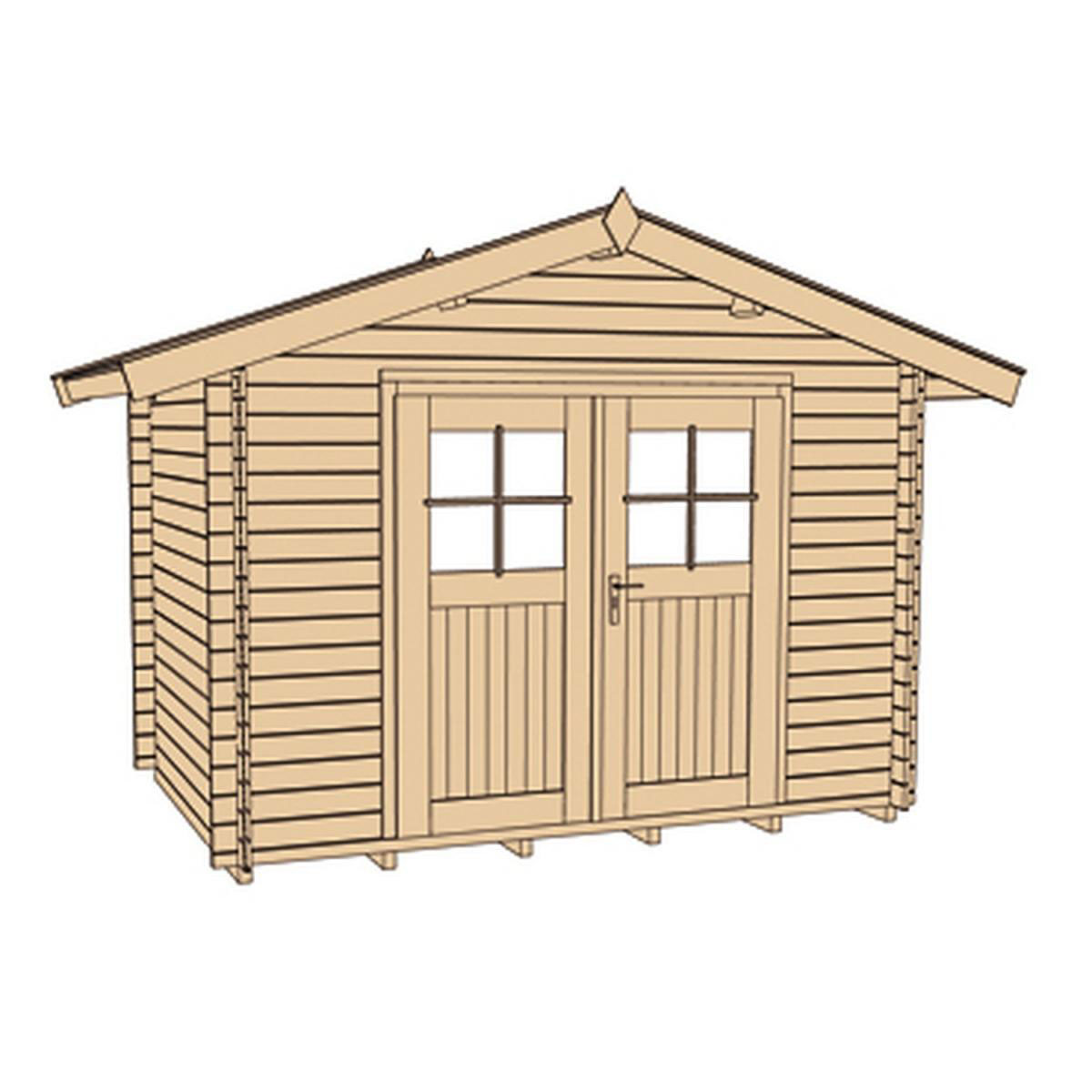 Weka Gartenhaus Premium 45 mm 380 x 330 x 262 cm Bild 3