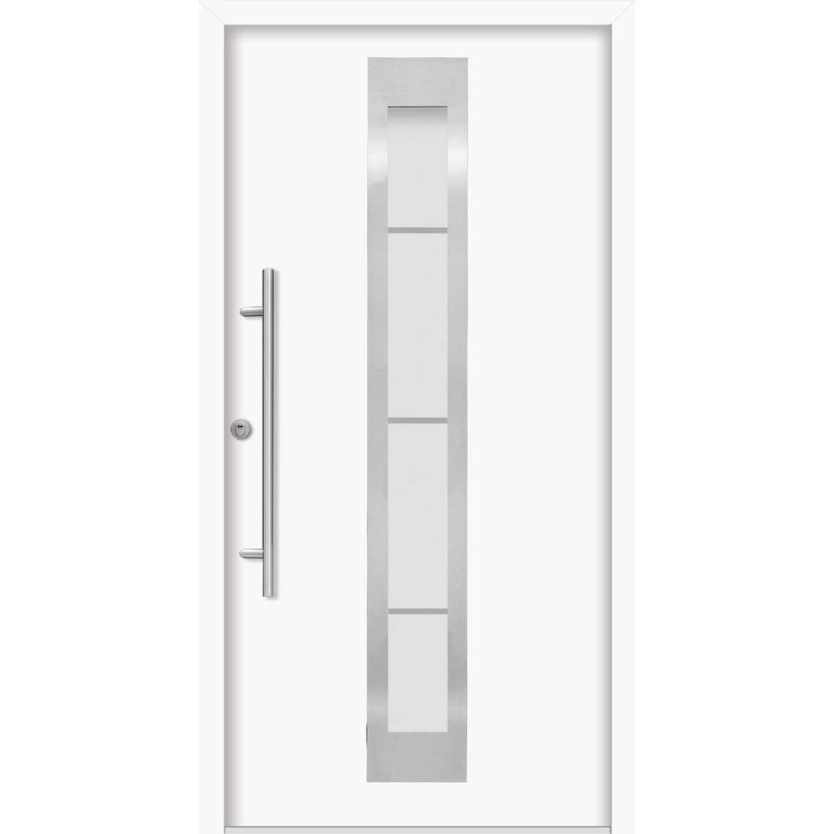 SplenDoor Premium-Haustür Passivedoor Malmo RC2 energiesparend einbruchsicher weiss 100 x 200 cm links