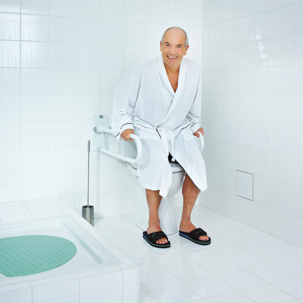 Ridder  WC-Aufstehbügel 76 cm klappbar weiß Bild 2