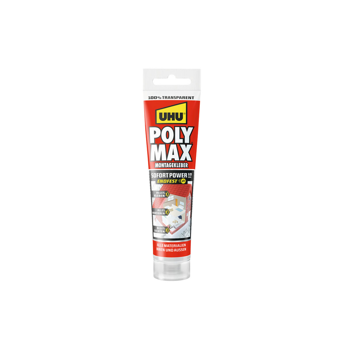 UHU  Montagekleber Poly Max Sofort Power transparent 115 g Bild 2