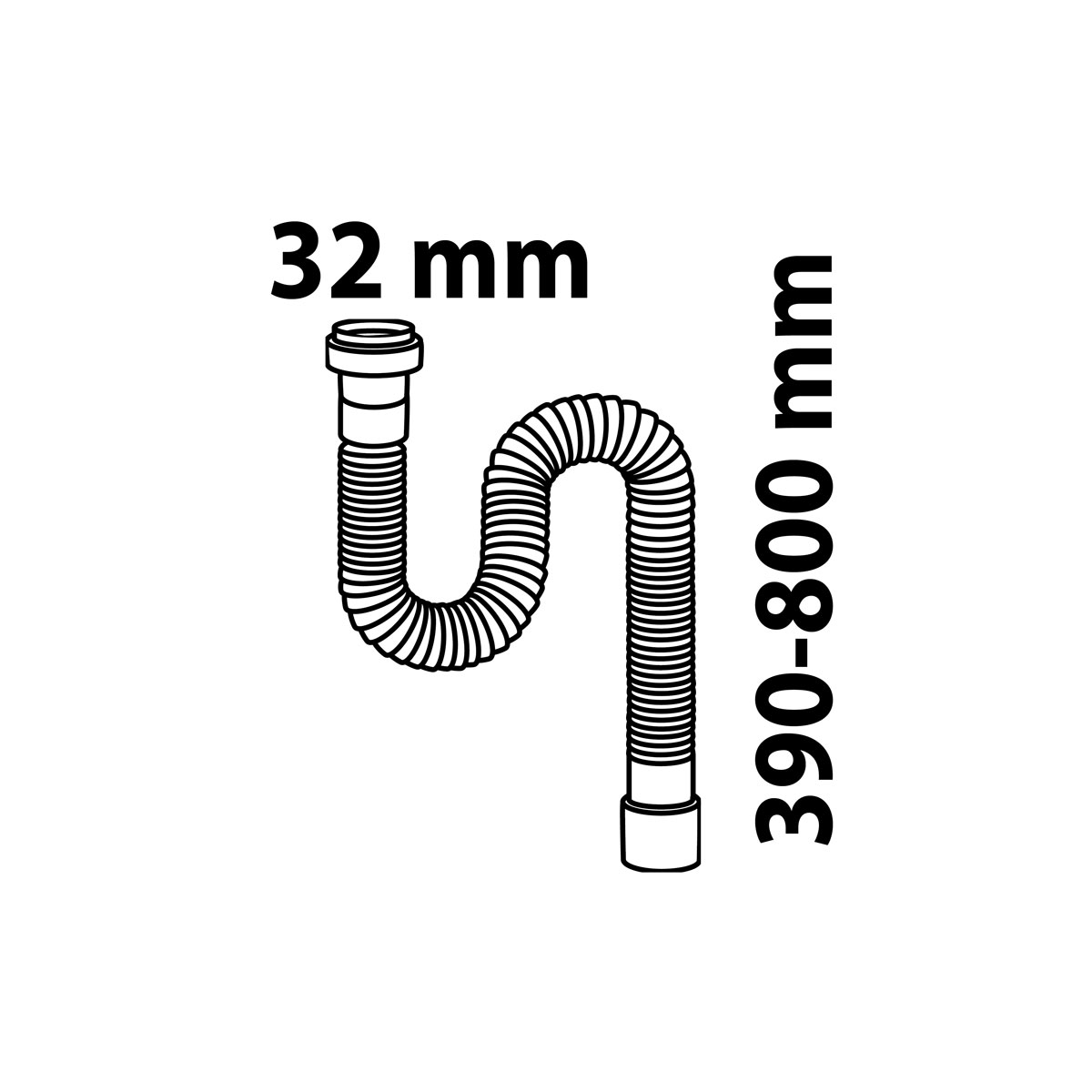 Kirchhoff Flex-Anschlussschlauch ECO-SAVE KS grau 1 1/4" x Durchmesser 32 mm 34-80 cm Bild 2