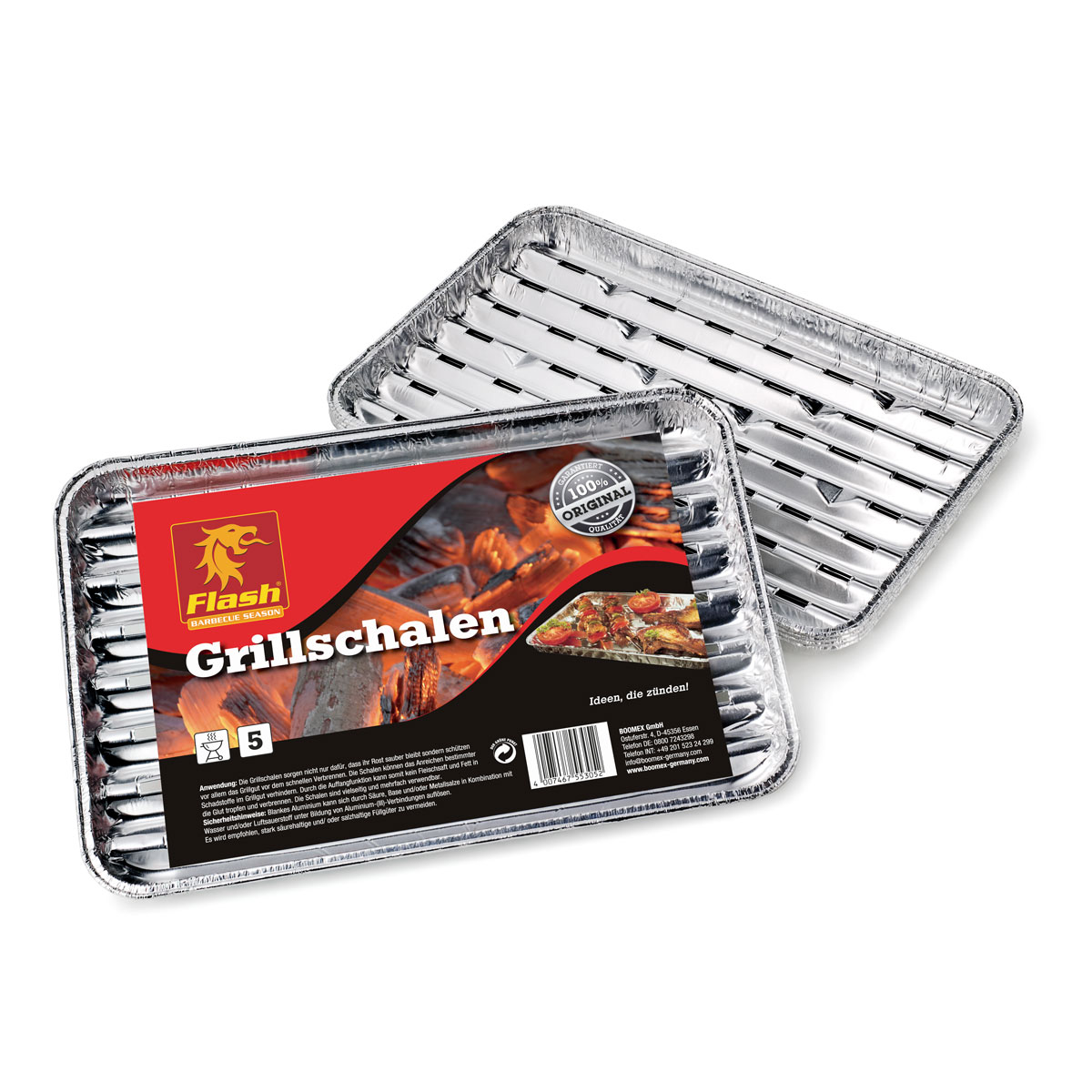 Grill-Aluschalen 5 Stück