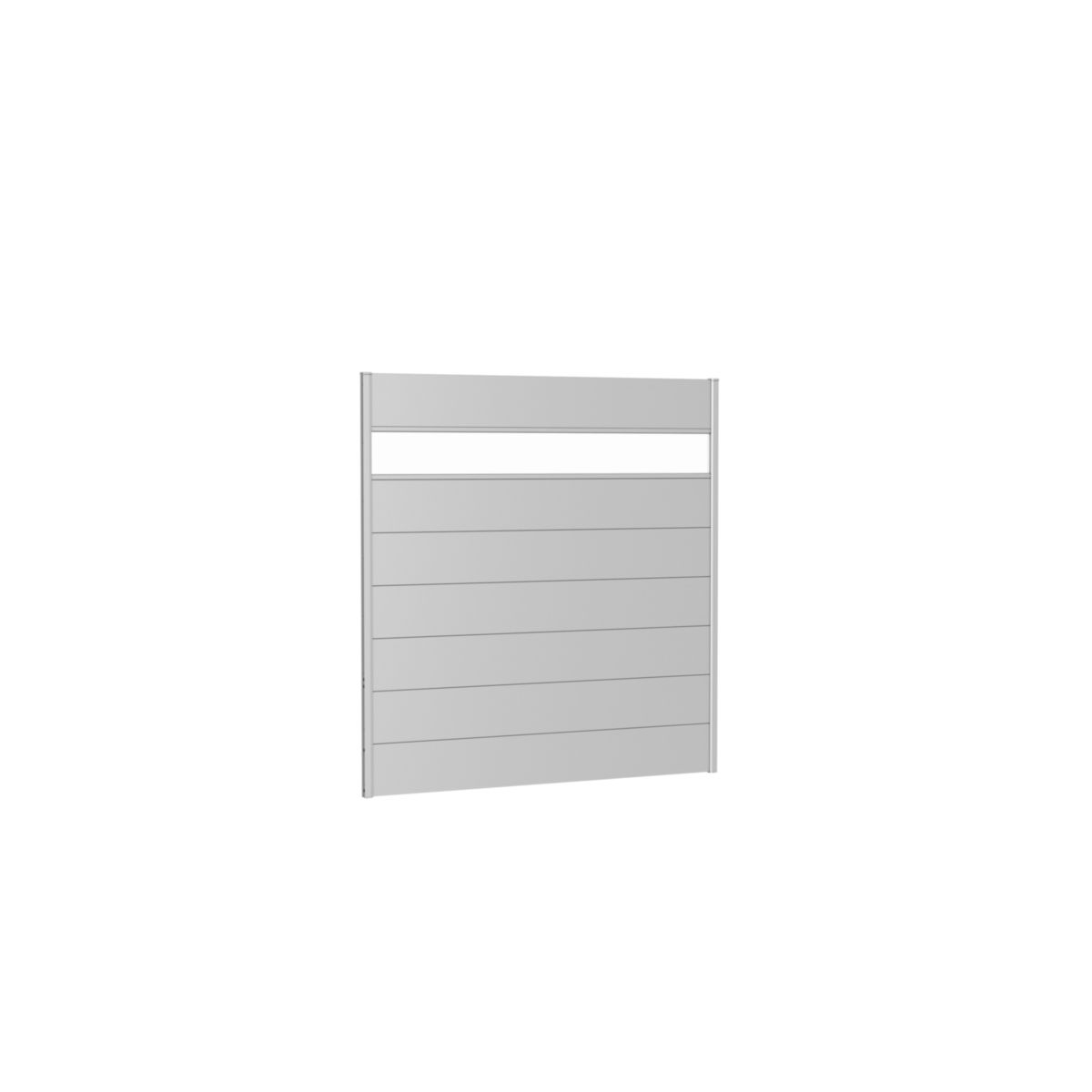 Biohort Wandpaneel für Sichtschutz mit Acrylglas 180x180 silber-metallic