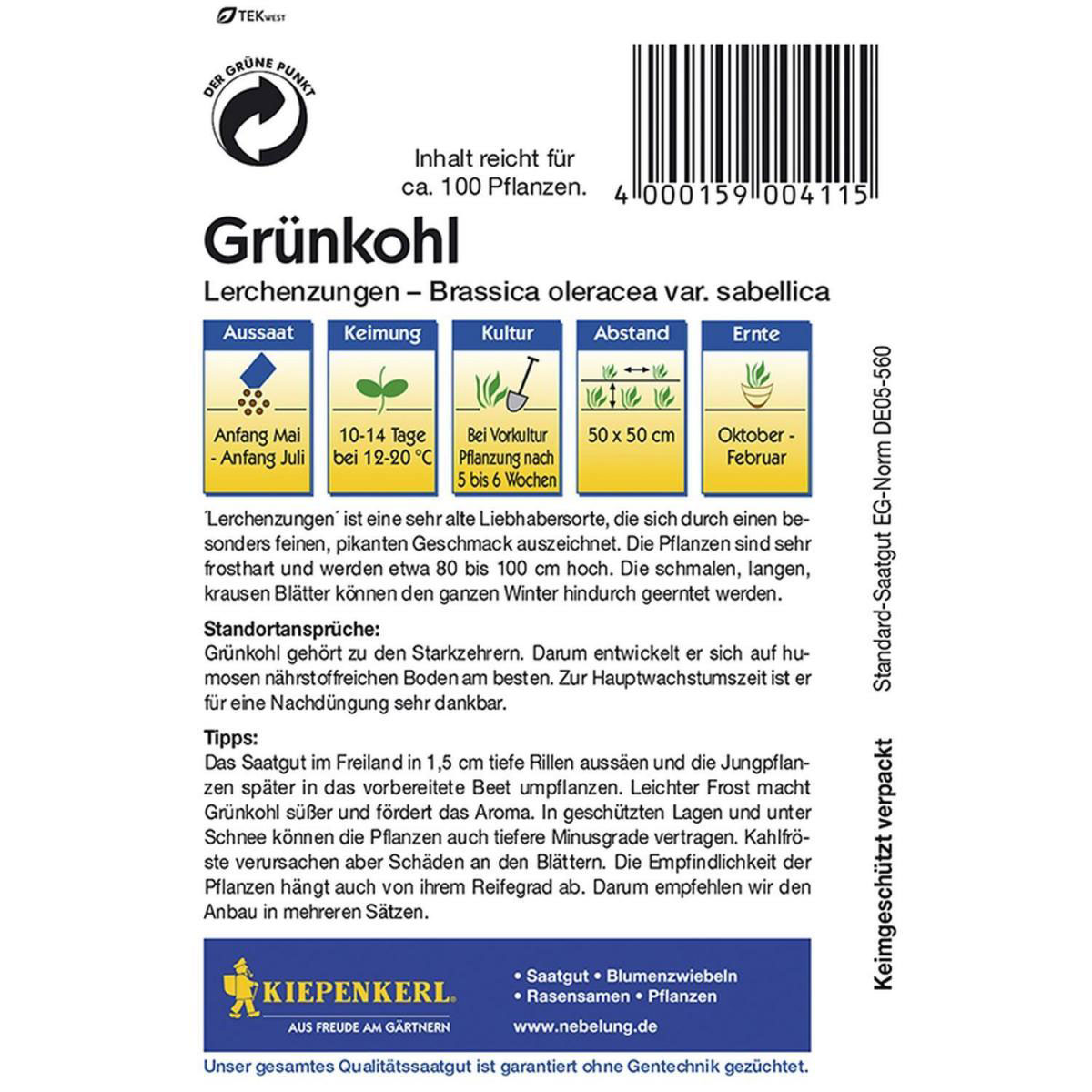 Kiepenkerl Grünkohl Lerchenzungen Bild 2