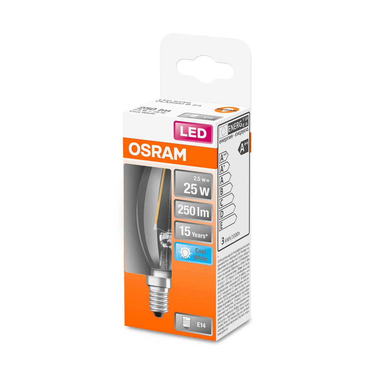 Osram LED-Leuchtmittel E14 kaltweiß 25W klar Bild 2