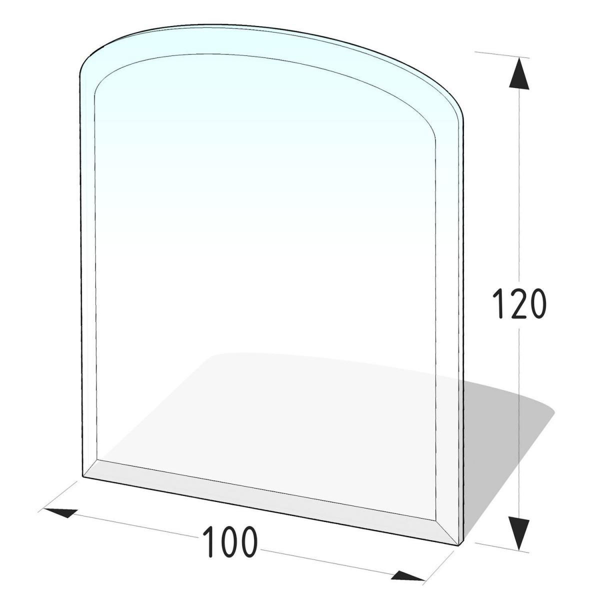 Glasbodenplatte Segmentbogen 100 x 120 cm