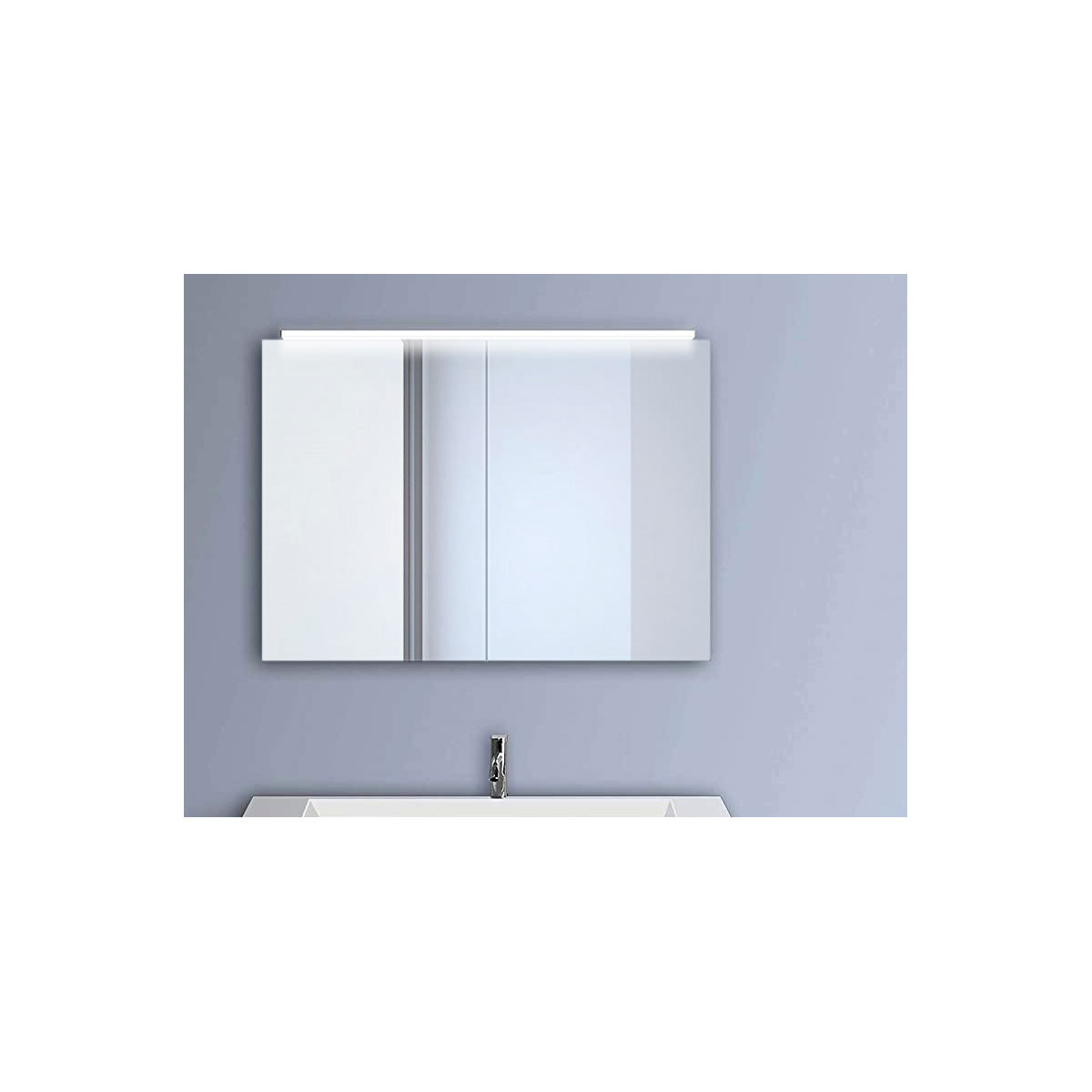 DSK  Design LED Spiegelschrank Aluminio Vegas 70 x 50 cm Bild 5