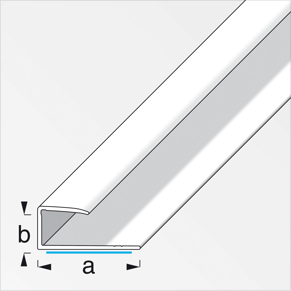 Alfer Einfass Profil 7 mm 1m selbstklebend silber Bild 2