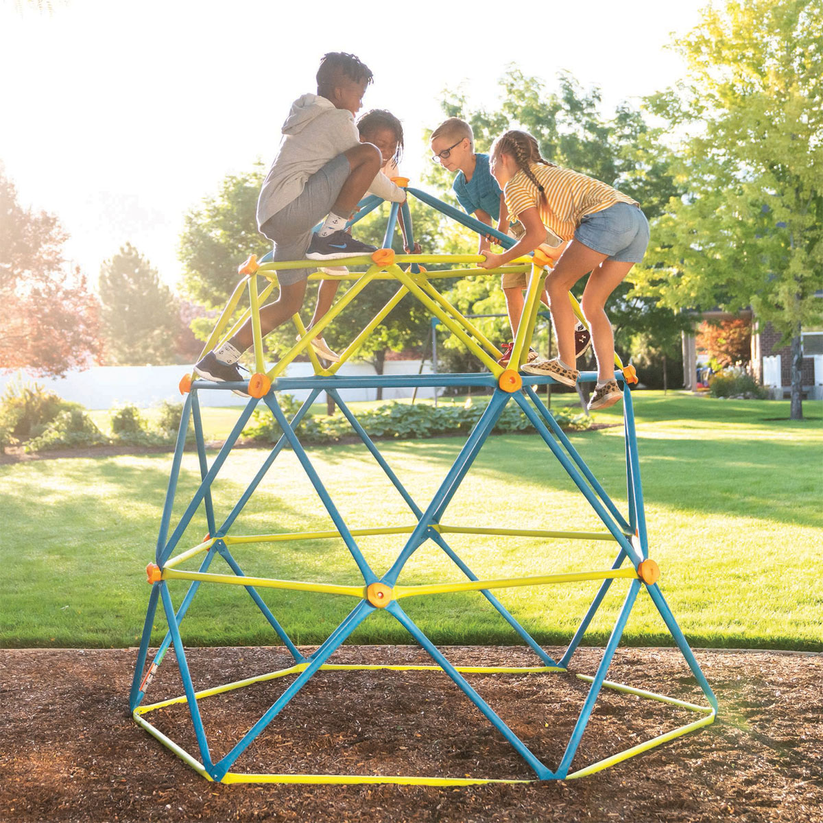 Lifetime Klettergerüst Geodome 238x238x223cm Blau Lime Bild 3