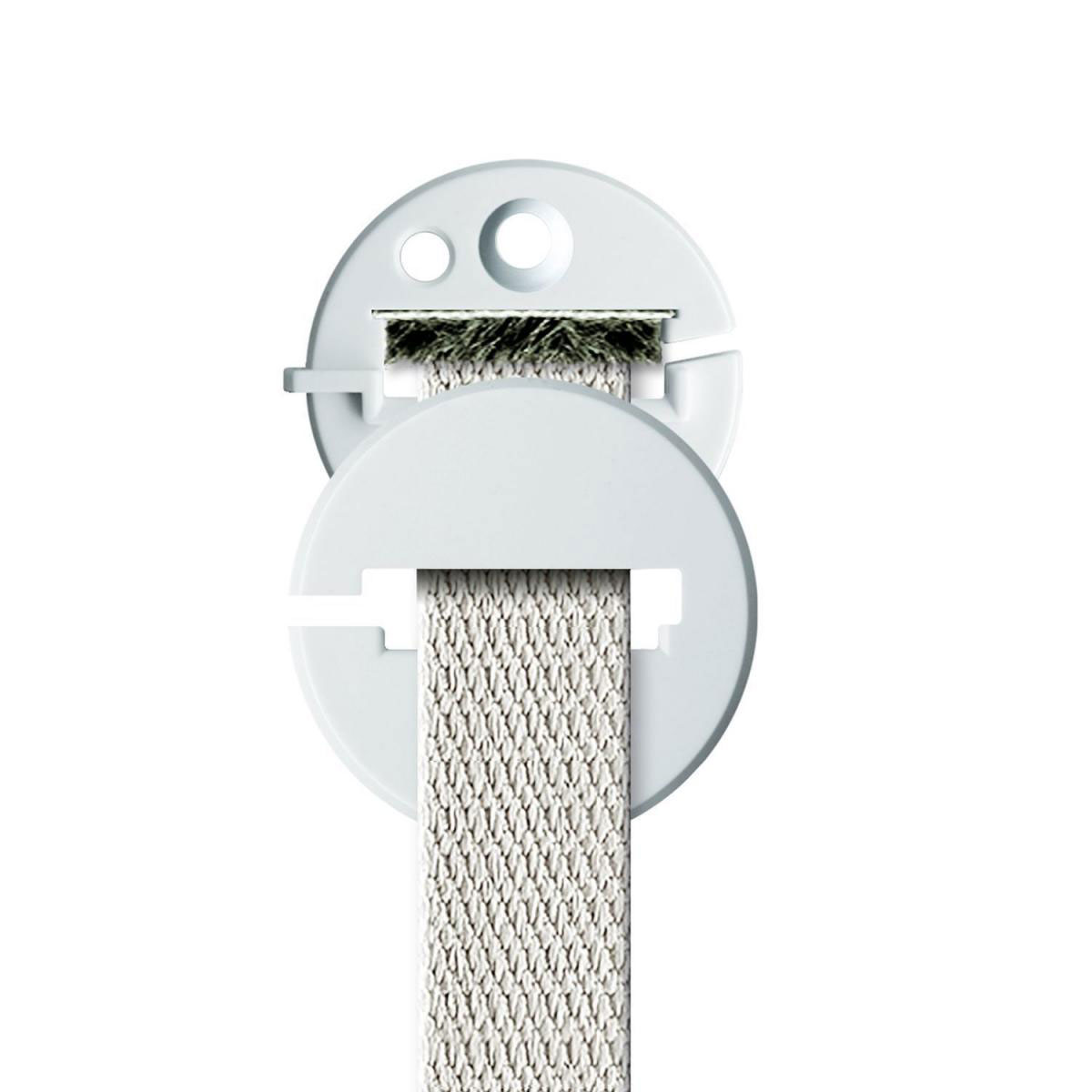 Schellenberg Gurtführung Duo rund mit Bürste für 14-23 mm Gurtband weiß Bild 1
