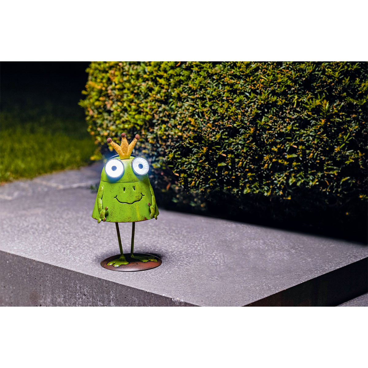 Flector Garten LED-Solar-Dekoleuchte Froschkönig Jorge grün Bild 2