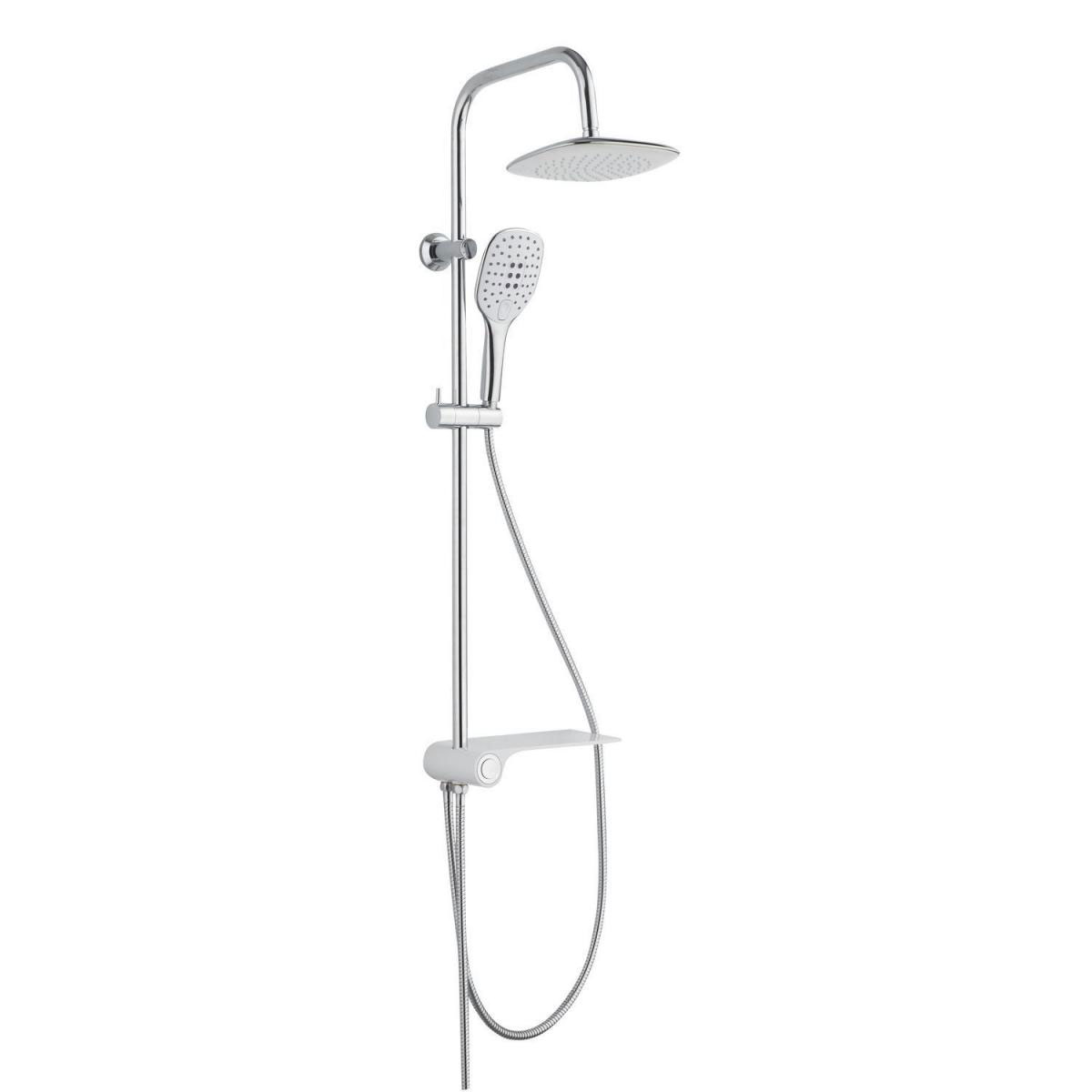 Überkopfbrause-Set Aquastar chrom-weiß Bild 1