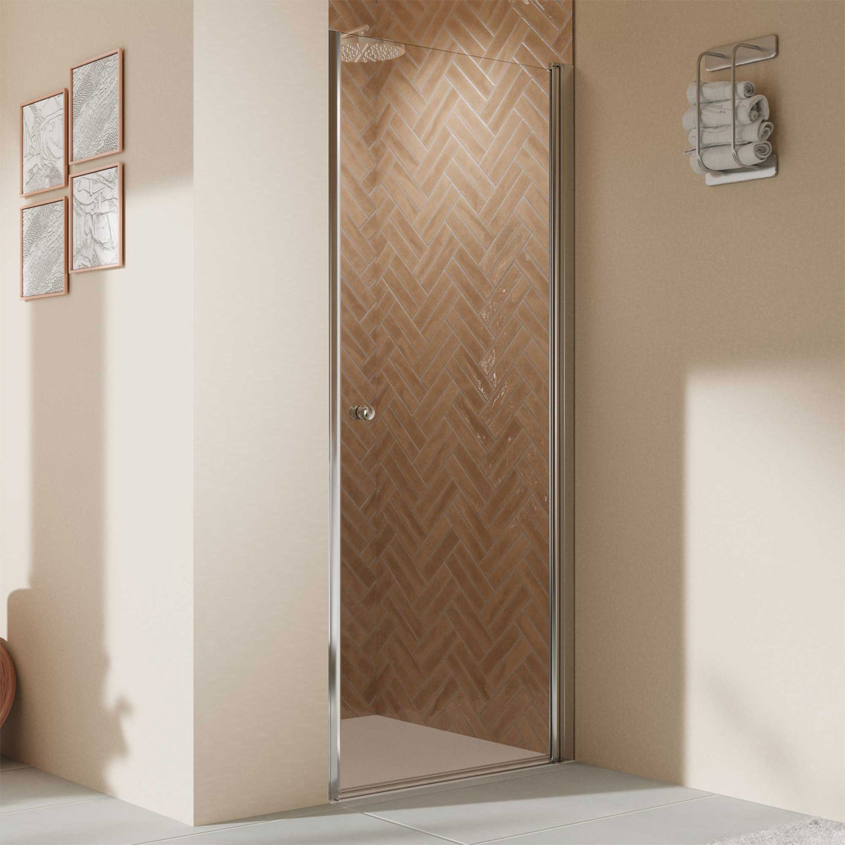 Breuer  QUICK72 Elana 2.0 Drehtür Nische Anschlag rechts Alu chromeffekt Klarglas 900 mm