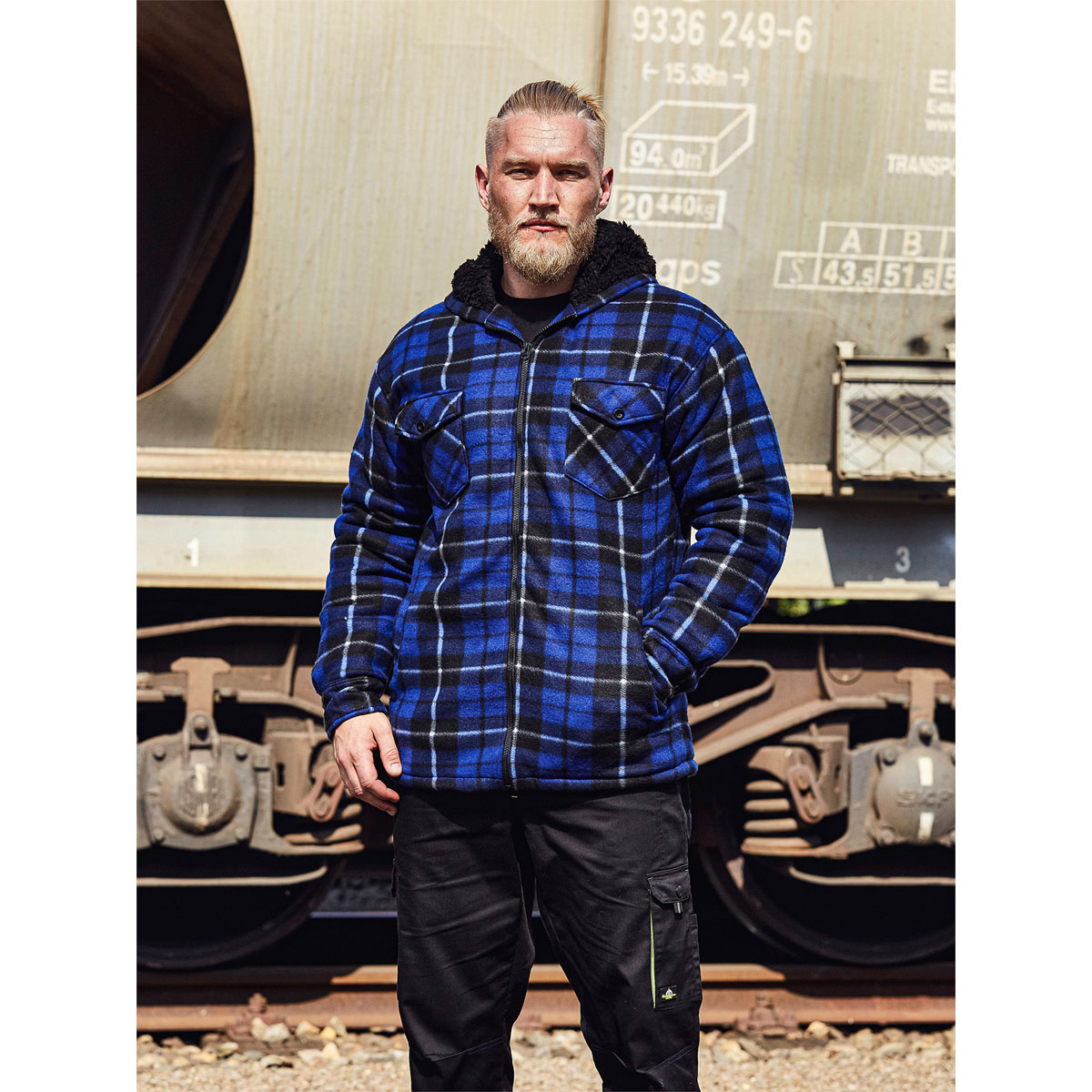 Terrax Workwear Herren Thermohemd schwarz/ royal Gr. M Bild 3
