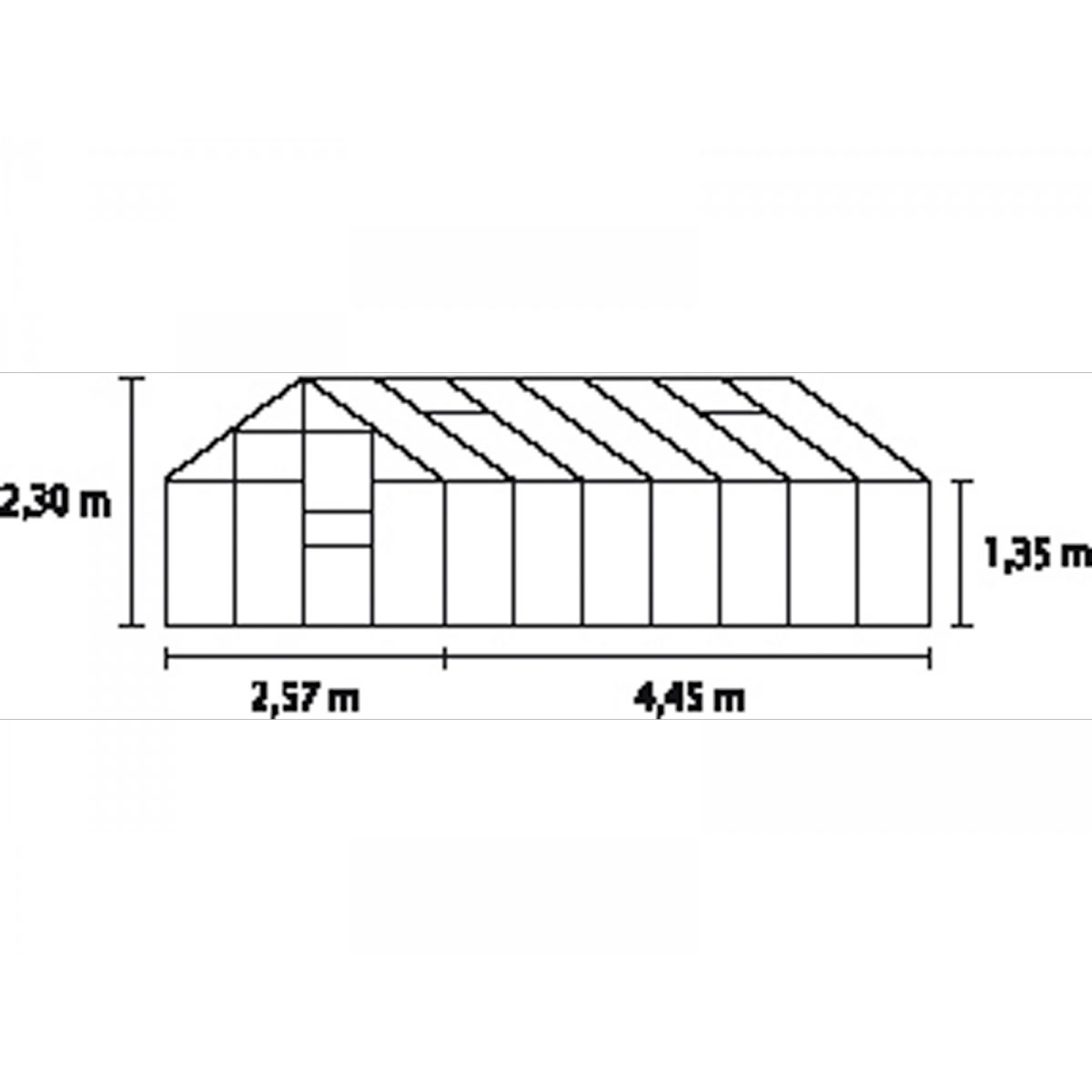 Vitavia Gewächshaus Merkur 11500 11,5m² 6 mm Hohlkammerplatten silber Bild 2