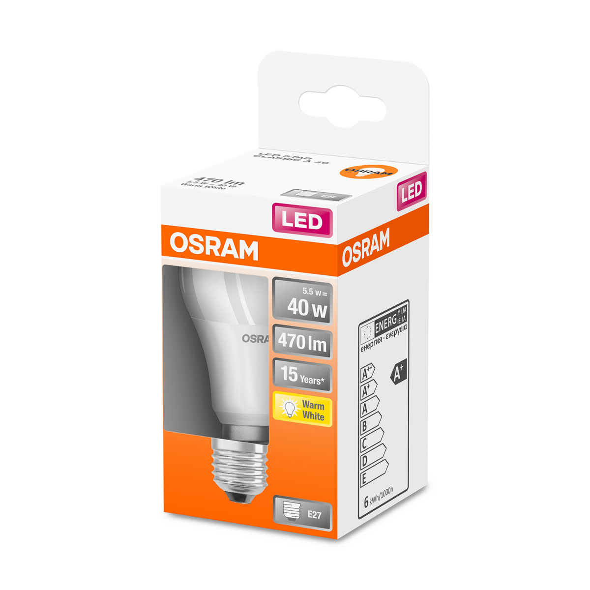 Osram LED-Leuchtmittel E27 40W matt Bild 2