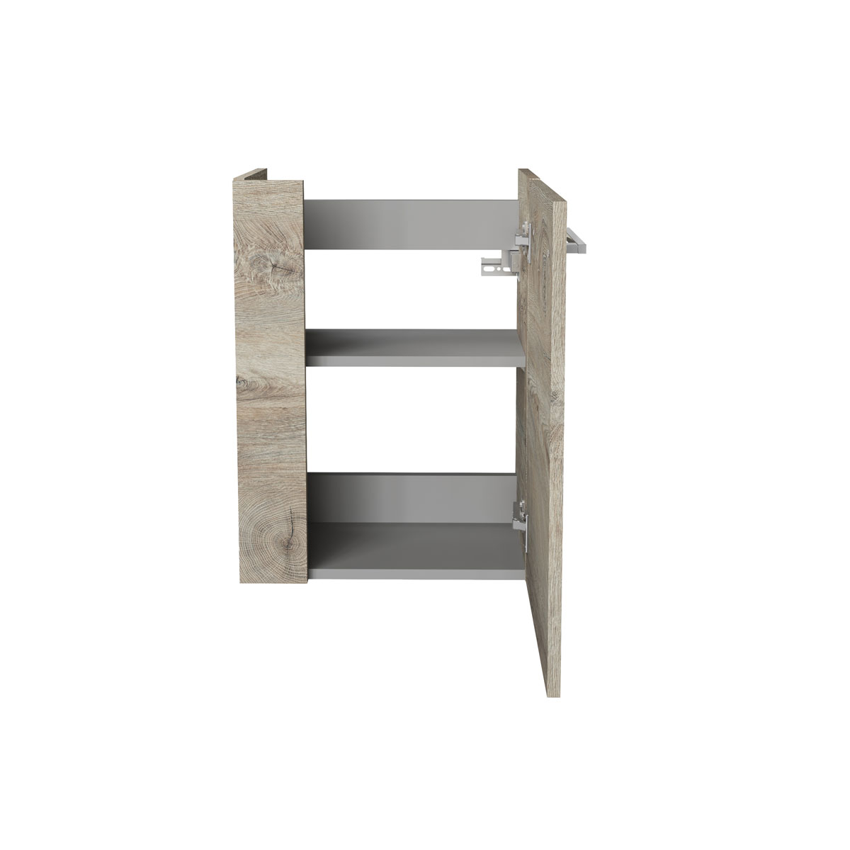 Fackelmann  Gäste-WC Waschtischunterschrank rechts SBC 440 x 600 x 243 mm NatureOak Bild 2