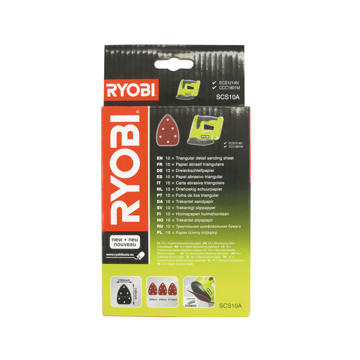 Ryobi  Schleifpapierset SCS10A 10-teilig Bild 1