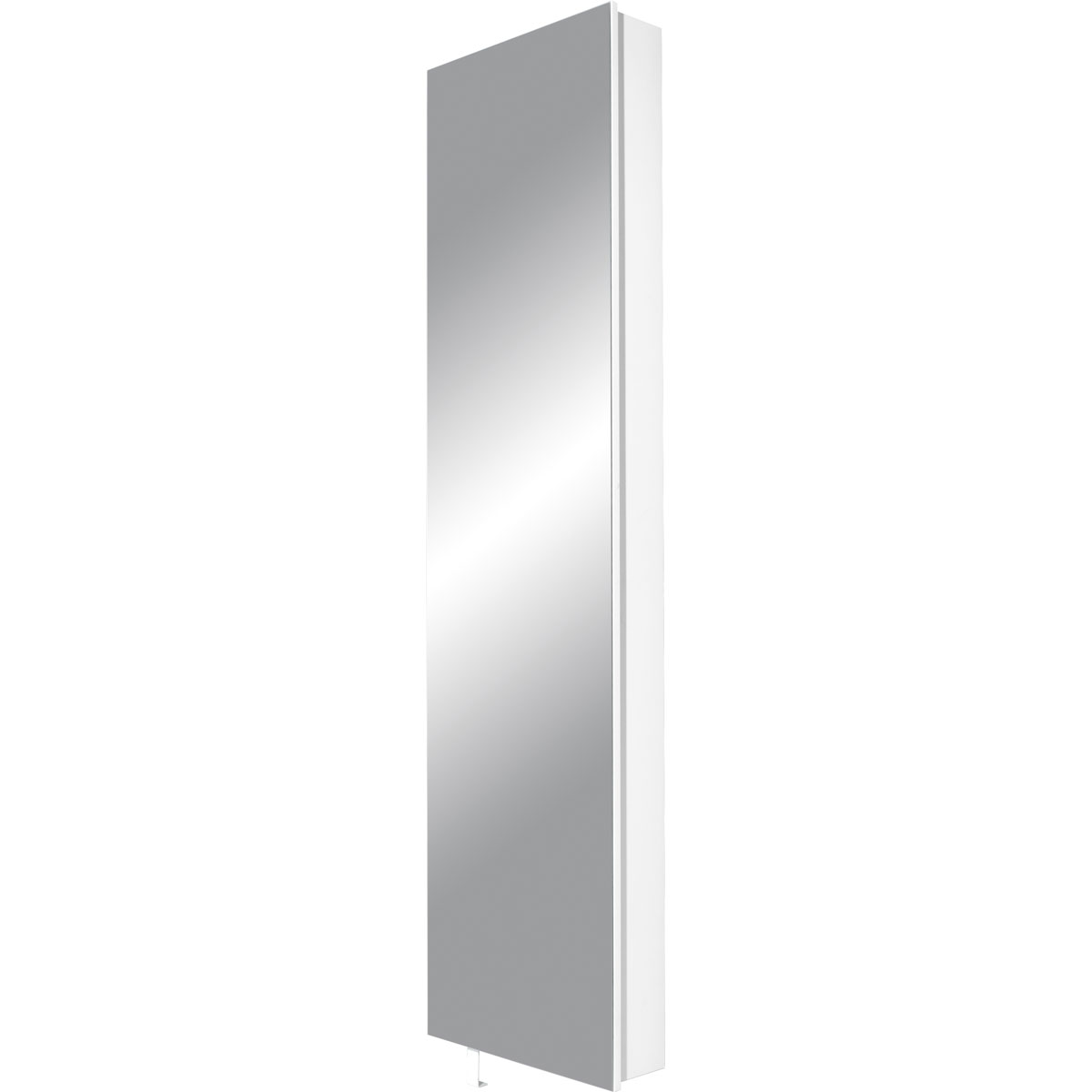 Drehschrank Ordnung mit Spiegelfront 50 x 195 x 18 cm weiß