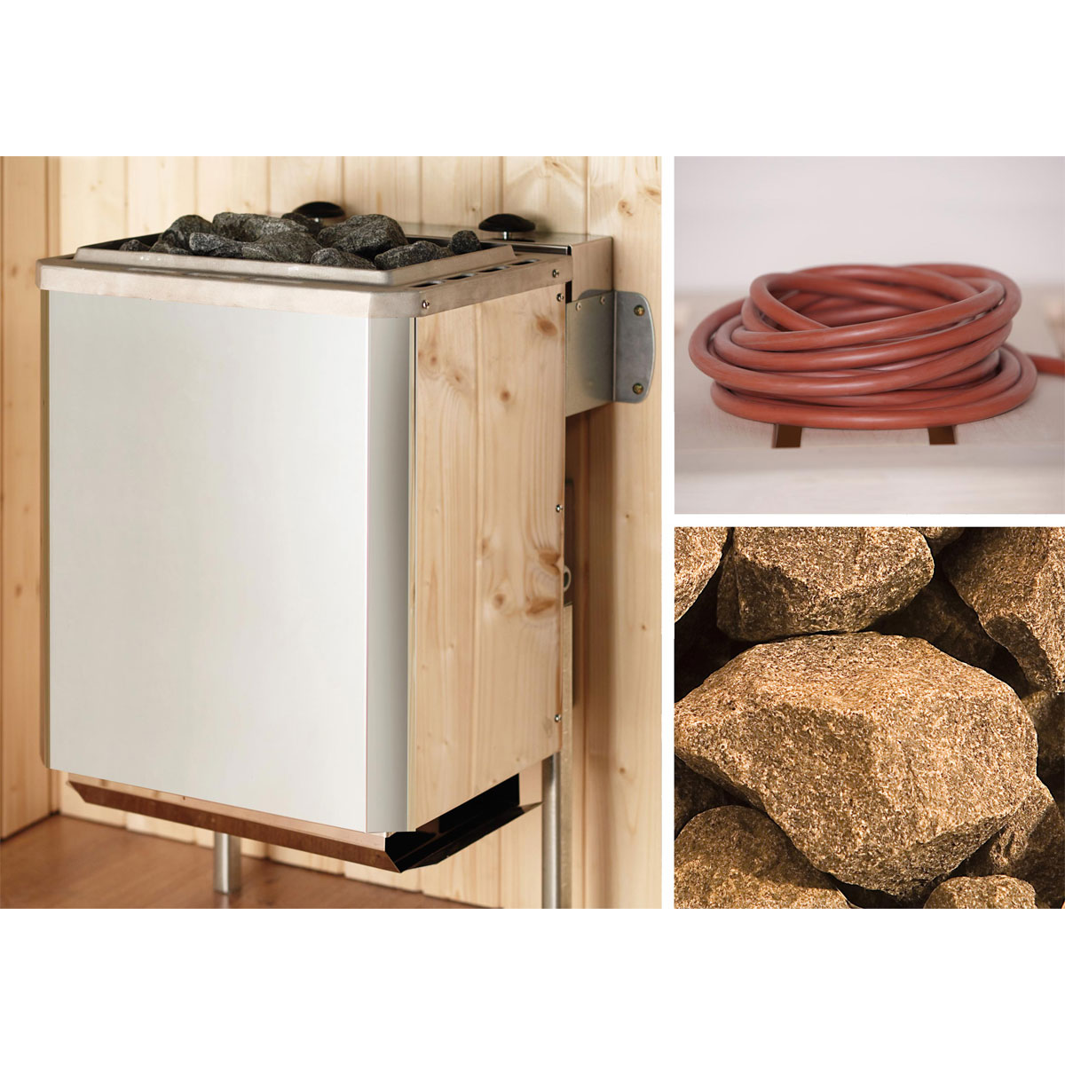 Weka  Massivholz-Sauna Valida Größe 2 Sparset 7,5 kW OS Glastuer und Fenster Bild 4