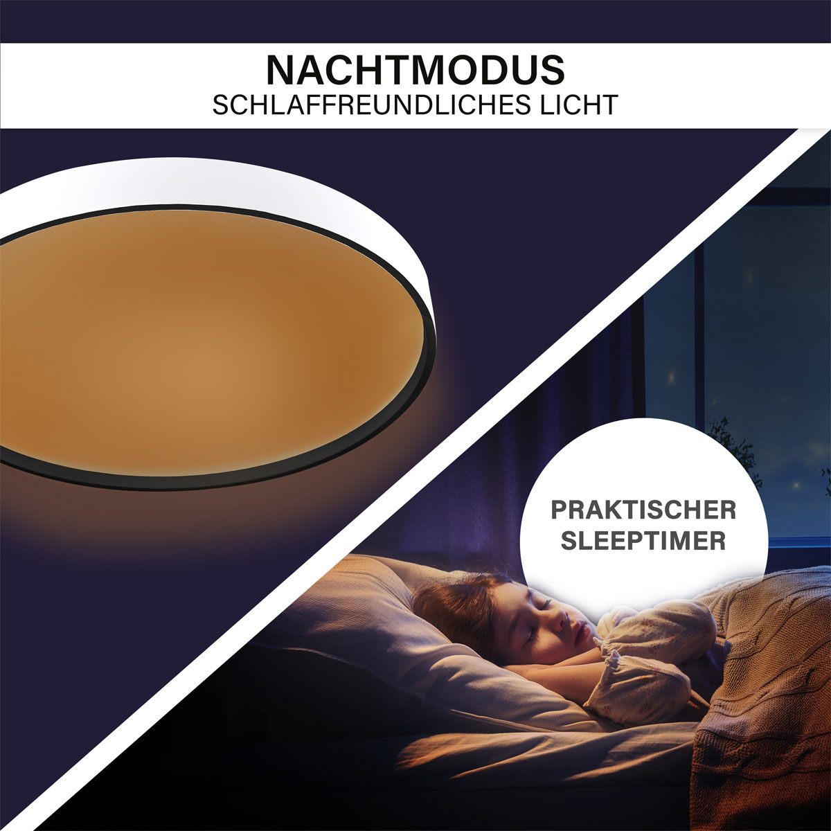 Decken-Wandleuchte SHINING JUPITER BLACK 1800K 24W Bild 11