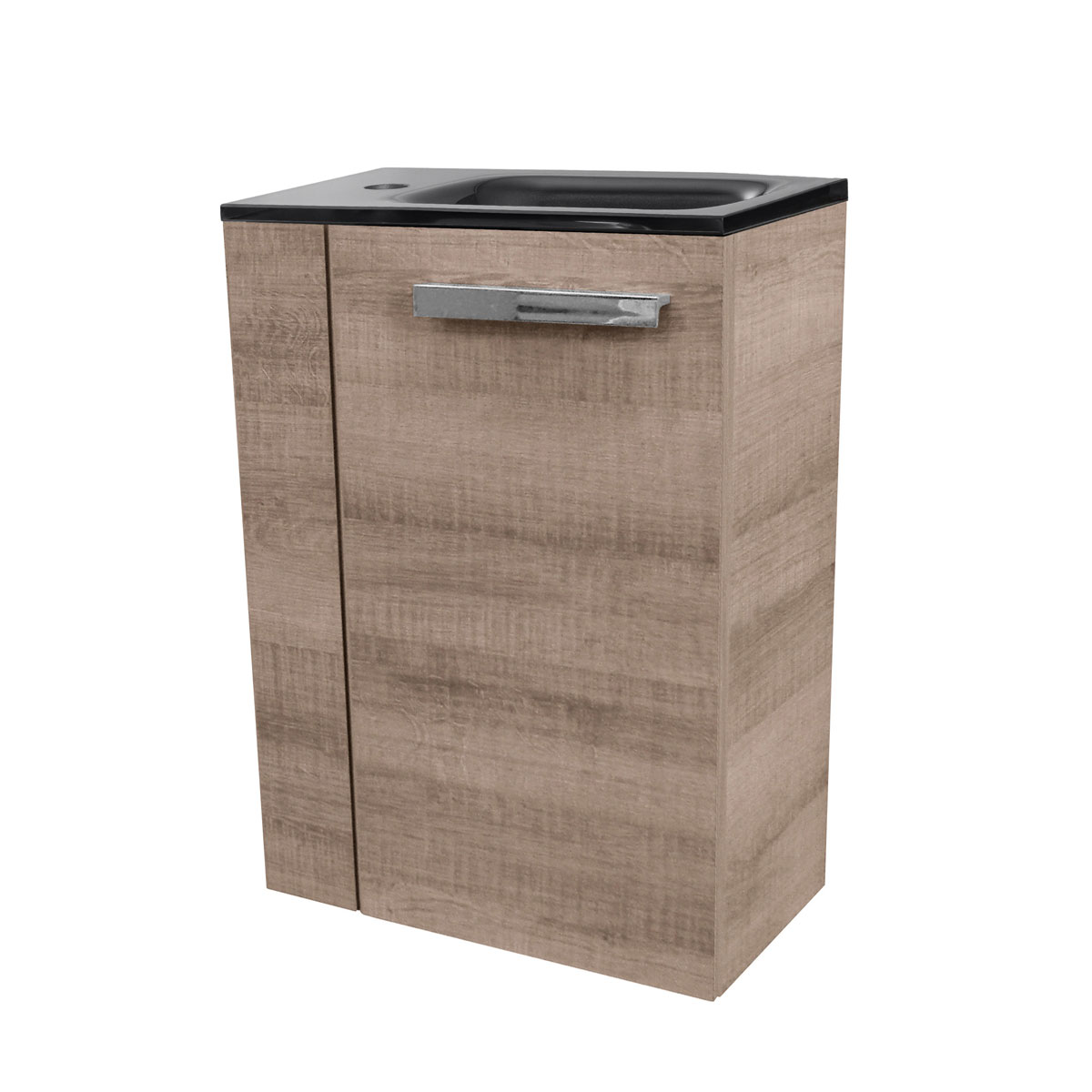 Fackelmann  Gäste-WC Waschtischunterschrank rechts SBC 440 x 600 x 243 mm Graueiche Bild 5