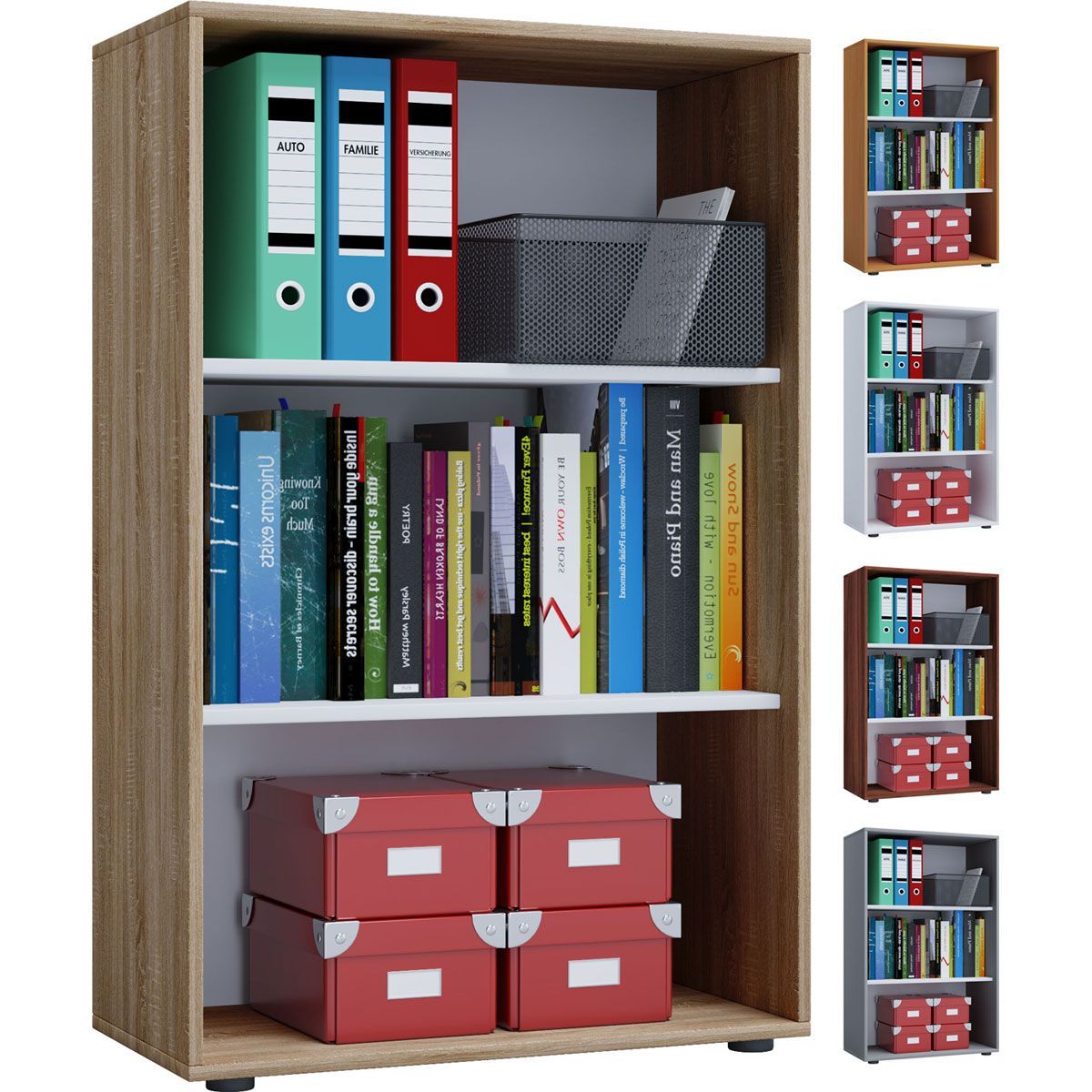 Büroregal Lona XL ohne Türen braun Bild 2