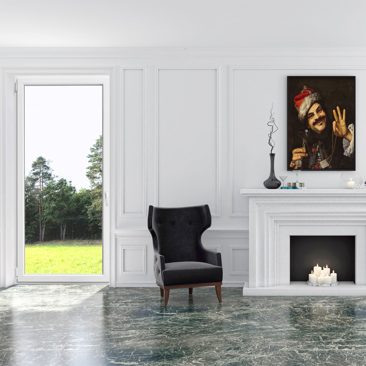 PVC-Balkontür weiß rechts 100 x 210 cm Bild 3