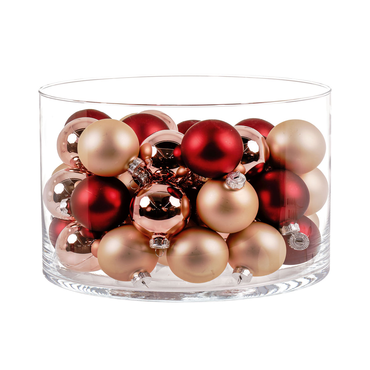 Ambientis Glaskugeln 6 cm braun champagner Mix