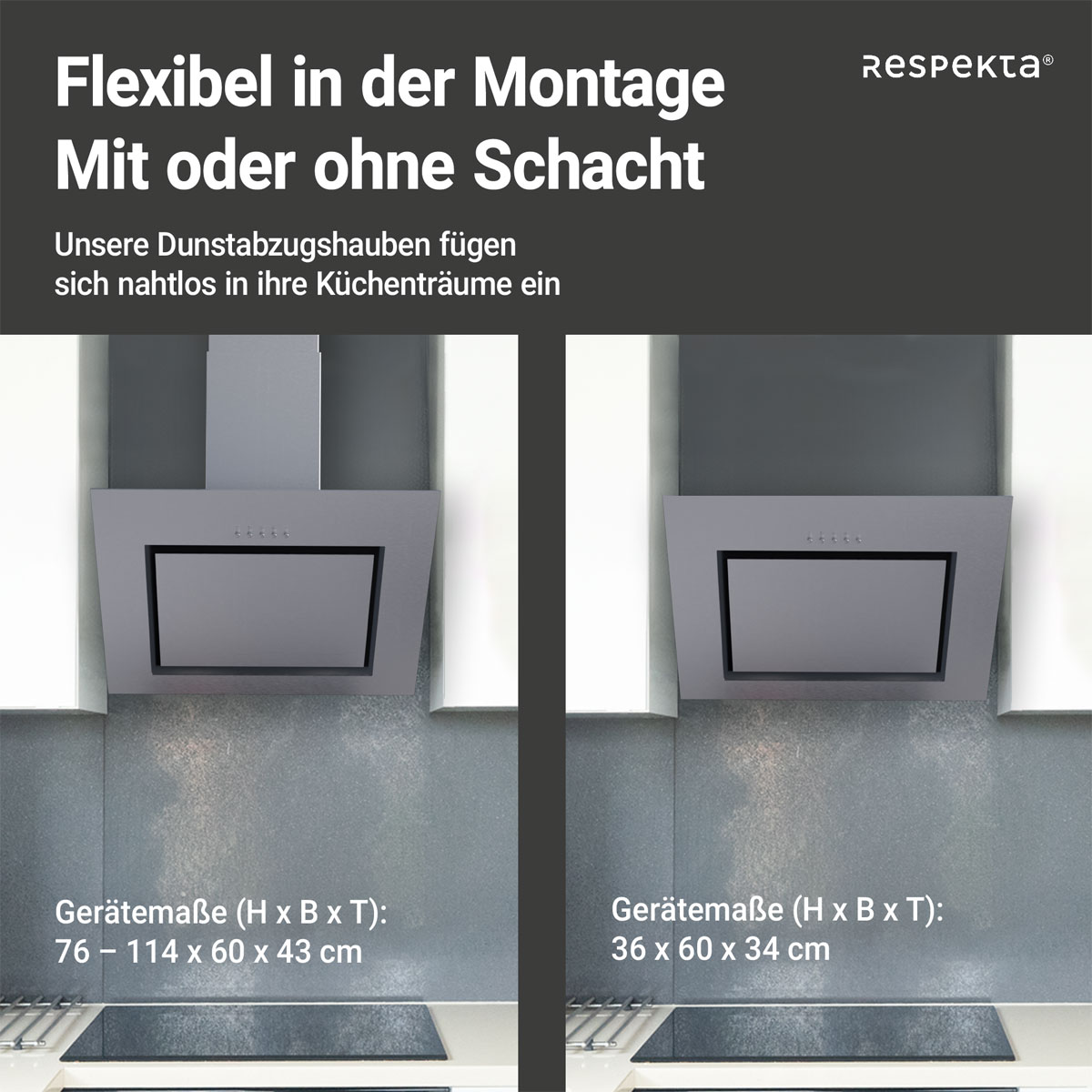 respekta Schraeghaube CH22020 IXA 60cmEdelstahl EEK B Bild 8
