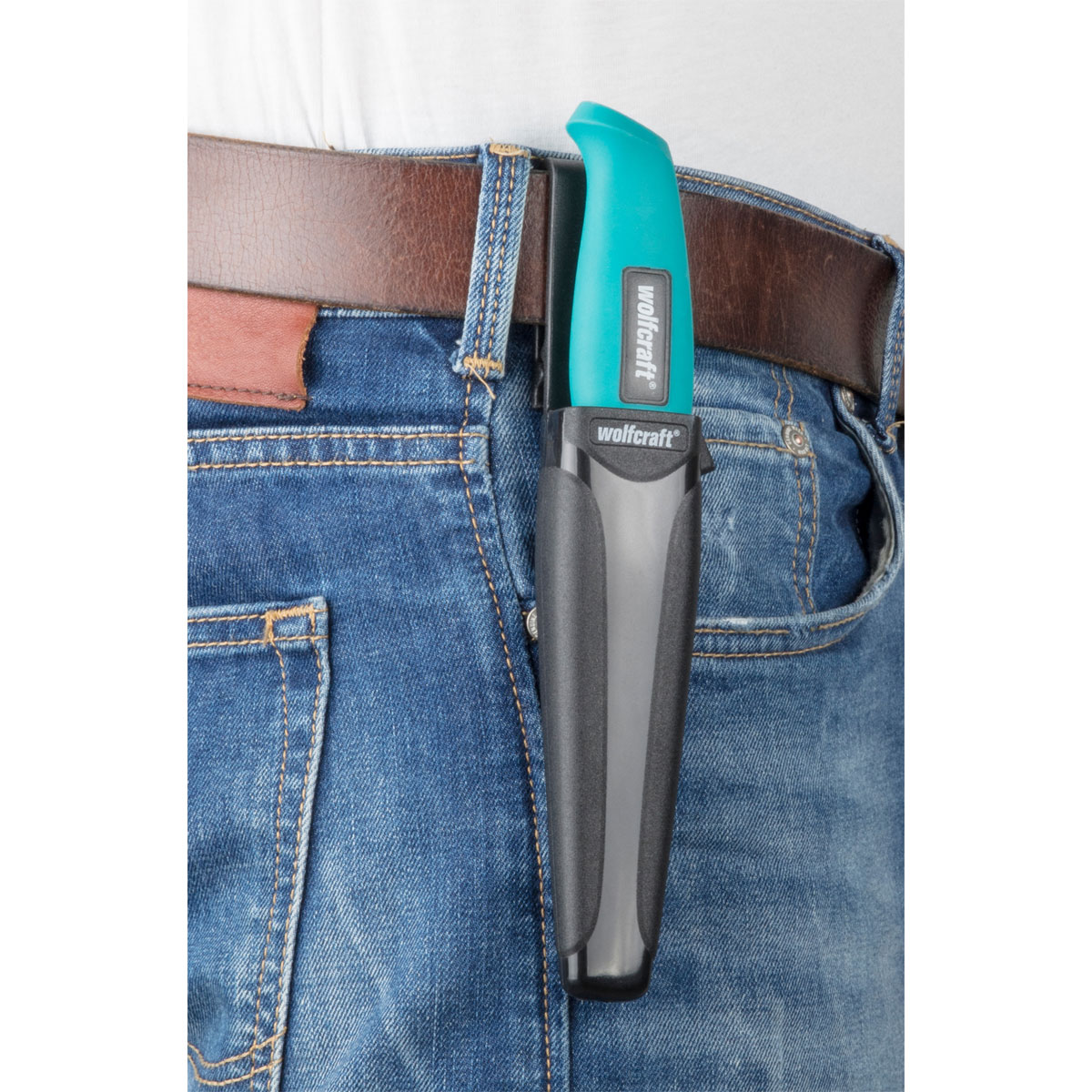 Wolfcraft  Outdoormesser mit gezahnter Klinge und Köcher Bild 5