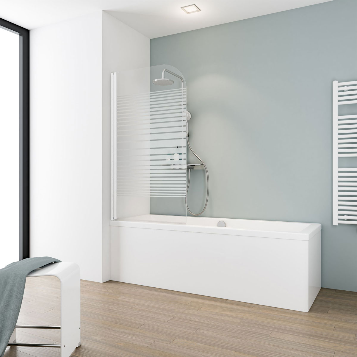Schulte Badewannenfaltwand ExpressPlus 1 teilig 80 x 140 cm Bild 1